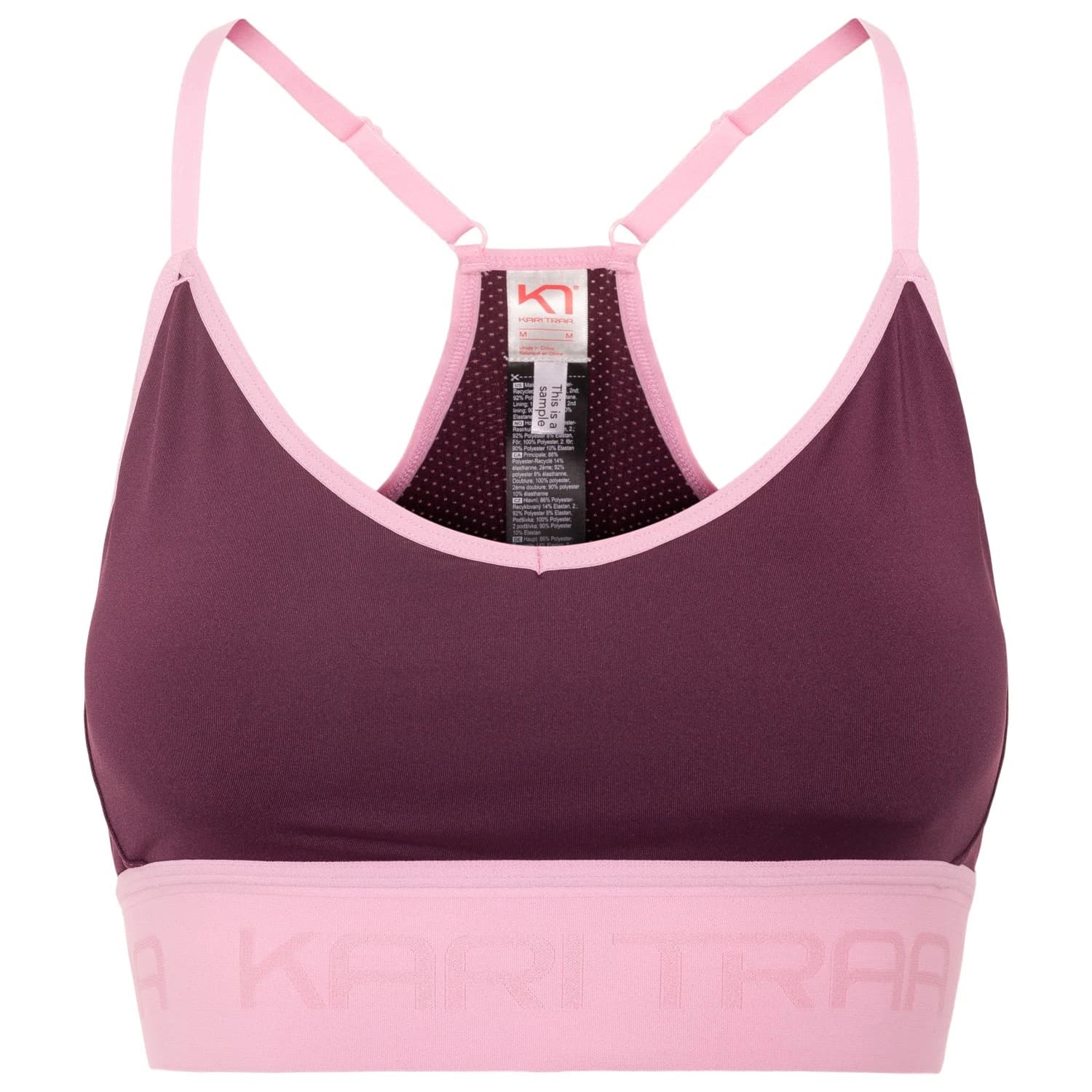 Дамски спортен сутиен Kari Traa Women's Var Sports bra - Wine