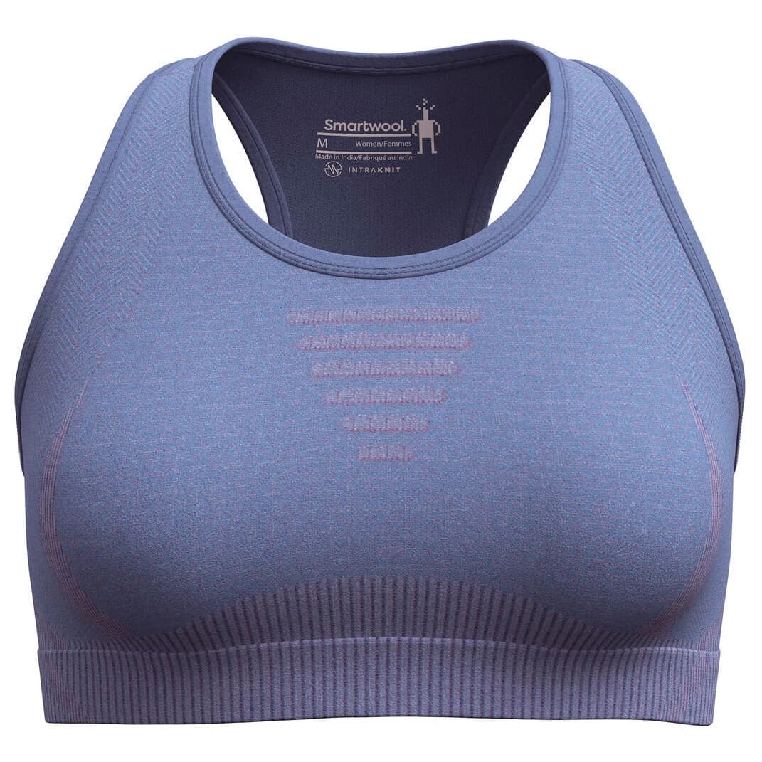 Дамски спортен сутиен Smartwool Women's Intraknit Racerback Bra Sports bra - Nightfall Blue Heather