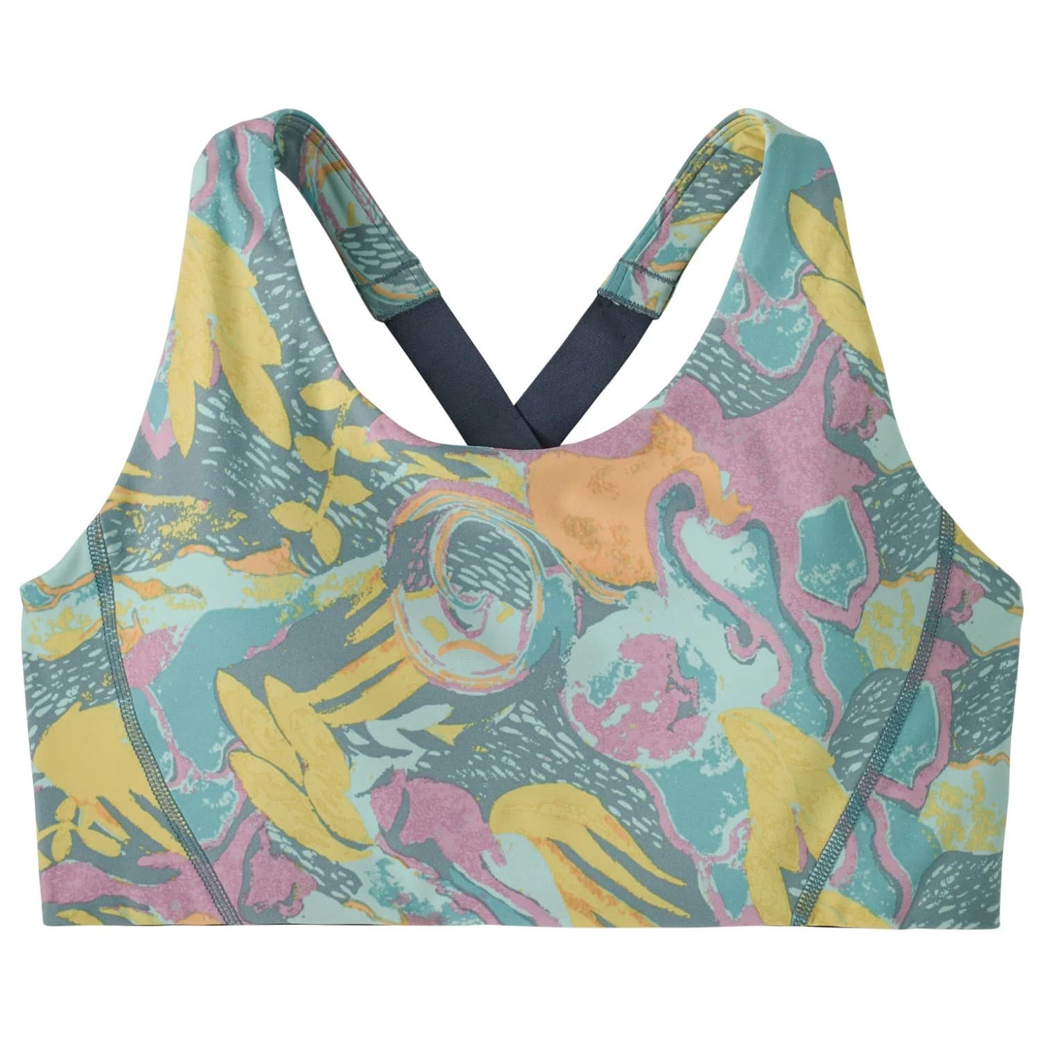 Дамски спортен сутиен Patagonia Women's Shadowlite Mid Impact Adjustable Bra Sports bra - Moon Tripper: Blue Sage