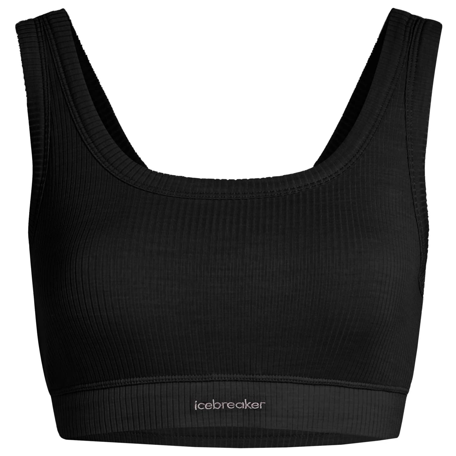 Дамски спортен сутиен Icebreaker Women's Merino Rib Lotus Bra Sports bra - Black