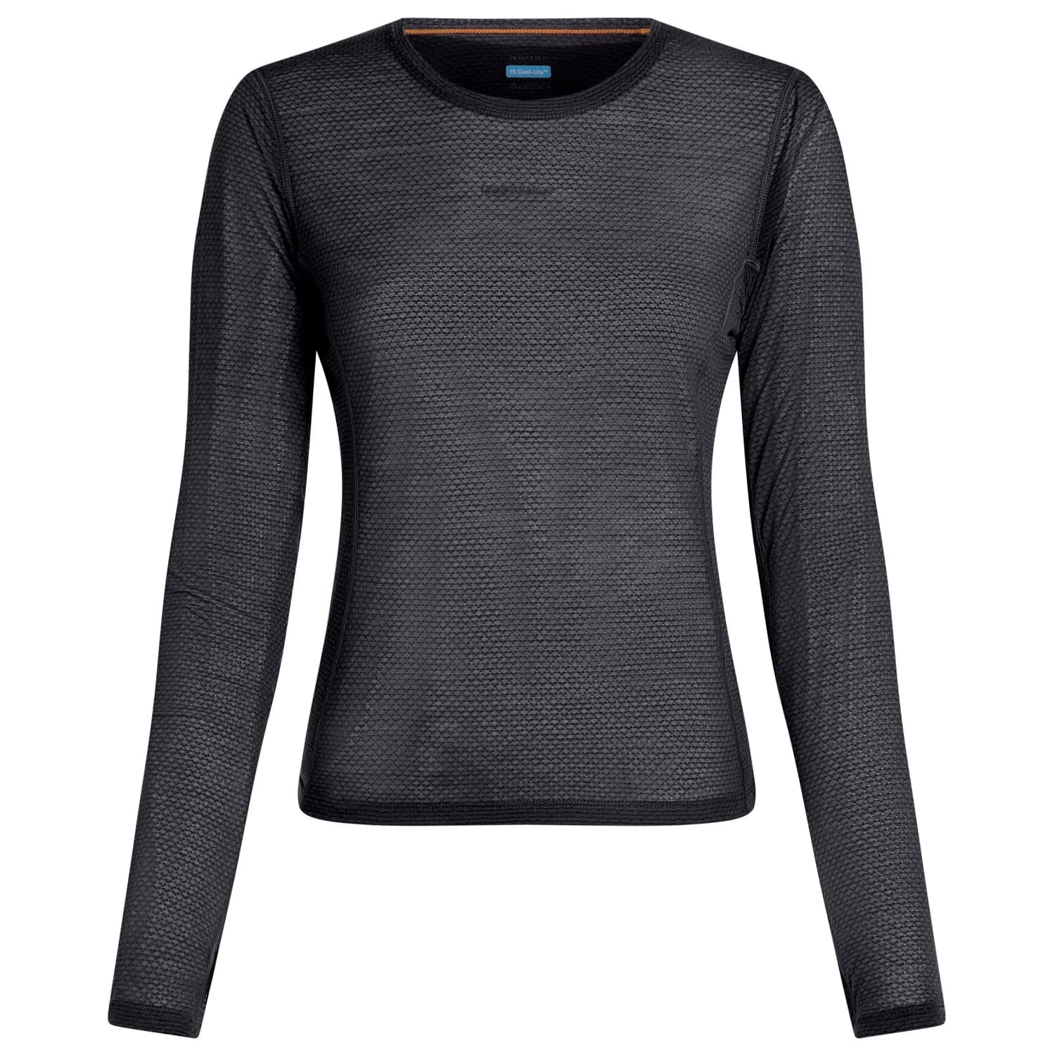 Дамска долна блуза с дълъг ръкав Icebreaker Women's Merino75 CoolLiteFeatherlight L/S Crewe Longsleeve - Black