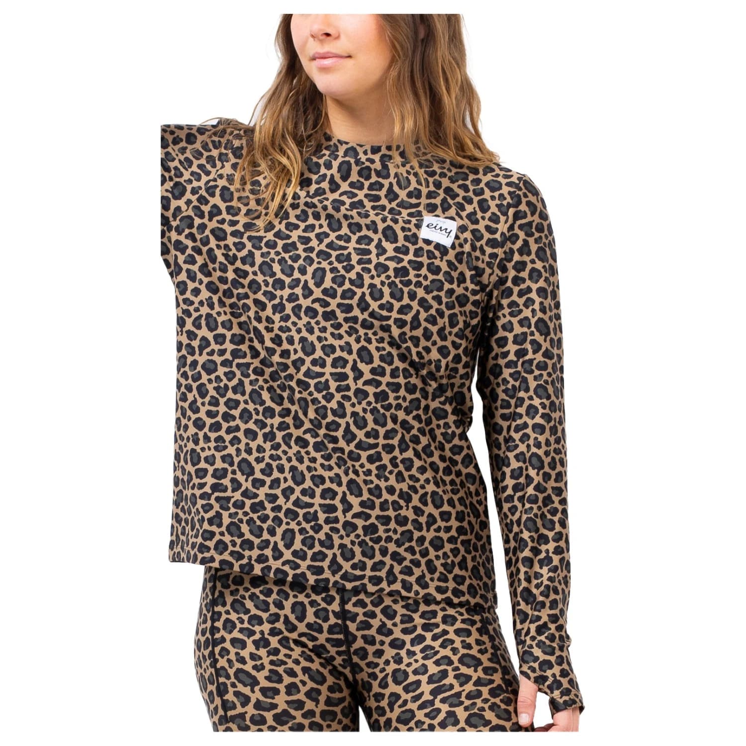 Дамска долна блуза с дълъг ръкав Eivy Women's Versa Loose Fit Top Longsleeve - Leopard