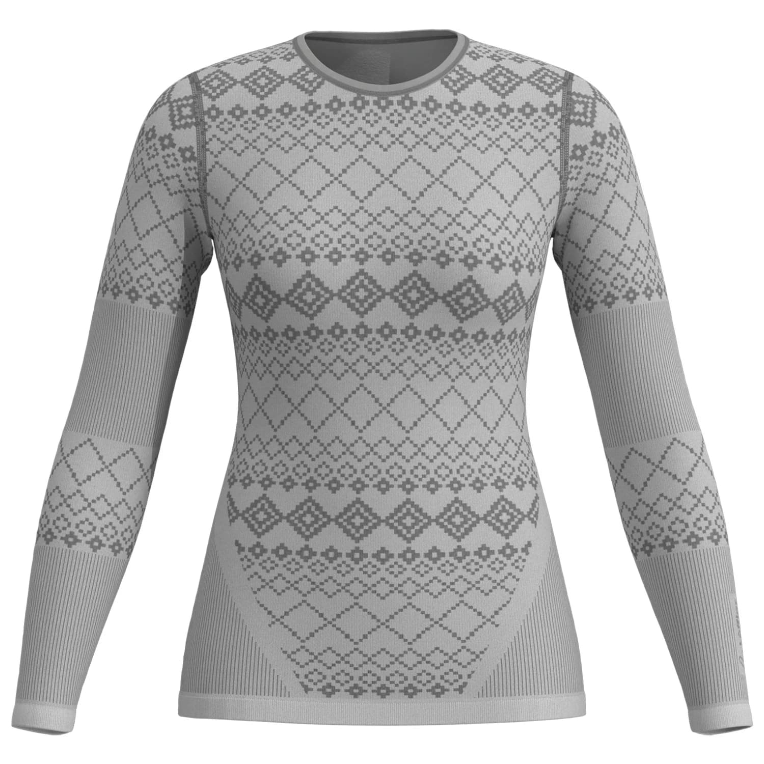 Дамско синтетично термобельо Löffler Women's Shirt L/S Transtex Warm RETR'X Synthetic base layer - Grey Melange