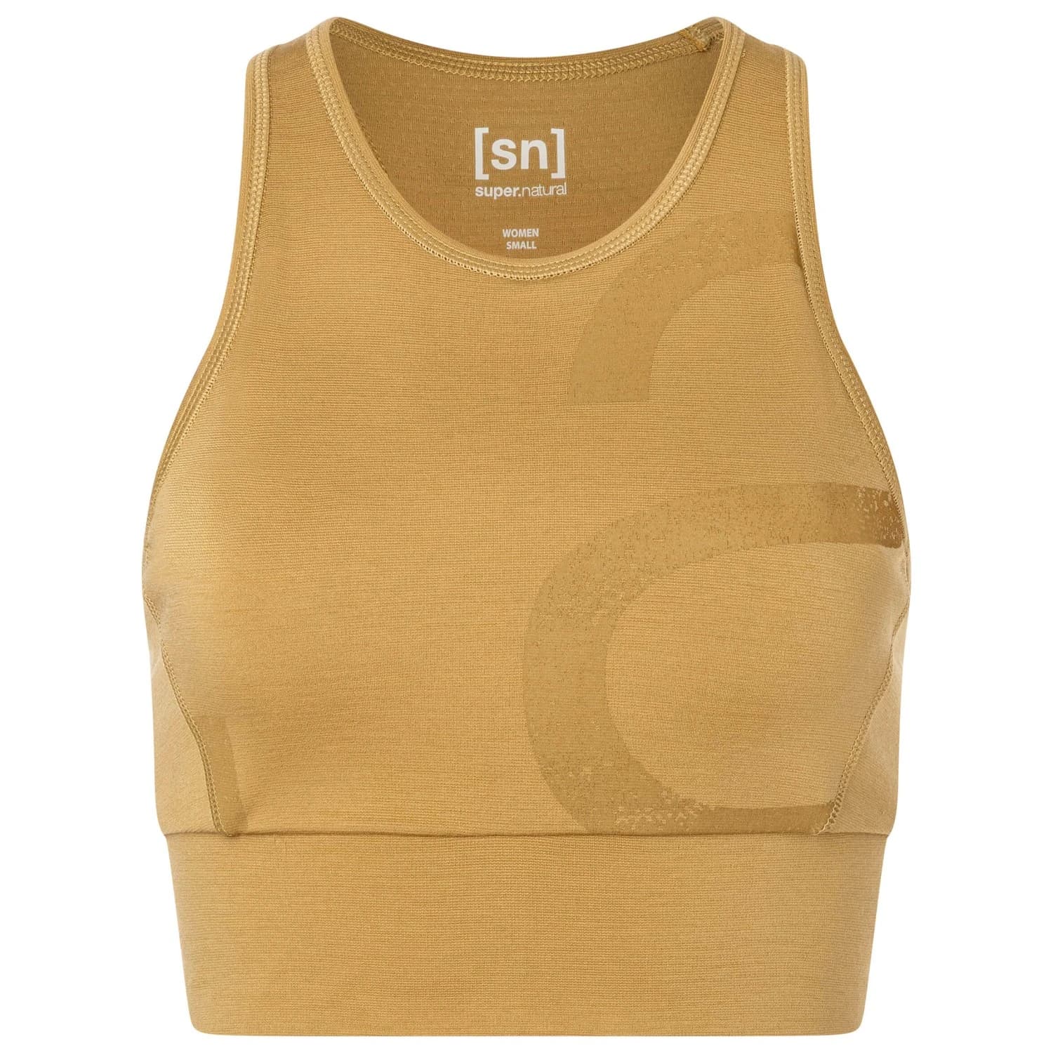 Дамски спортен сутиен super.natural Women's Capital Logo LF Top Sports bra - Sahara / Dried Tobacco