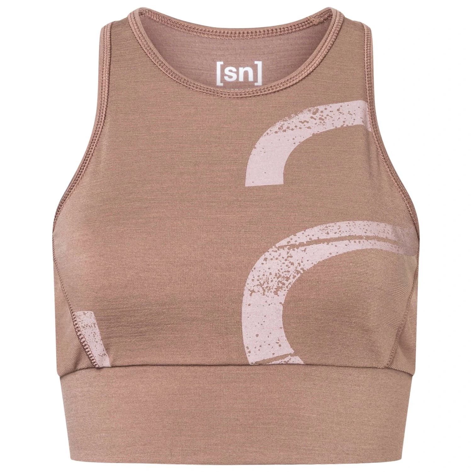 Дамски спортен сутиен super.natural Women's Capital Logo LF Top Sports bra - Mountain Trail / Dusty Rose