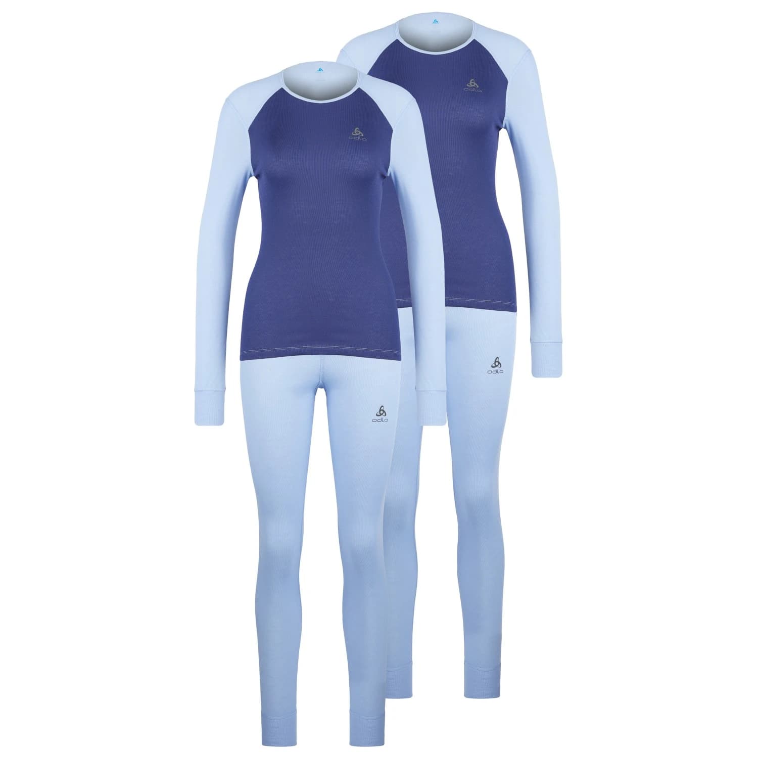 Дамско синтетично термобельо Odlo Women's Active Warm Special Set Synthetic base layer - Blue Heron / Skipper Blue