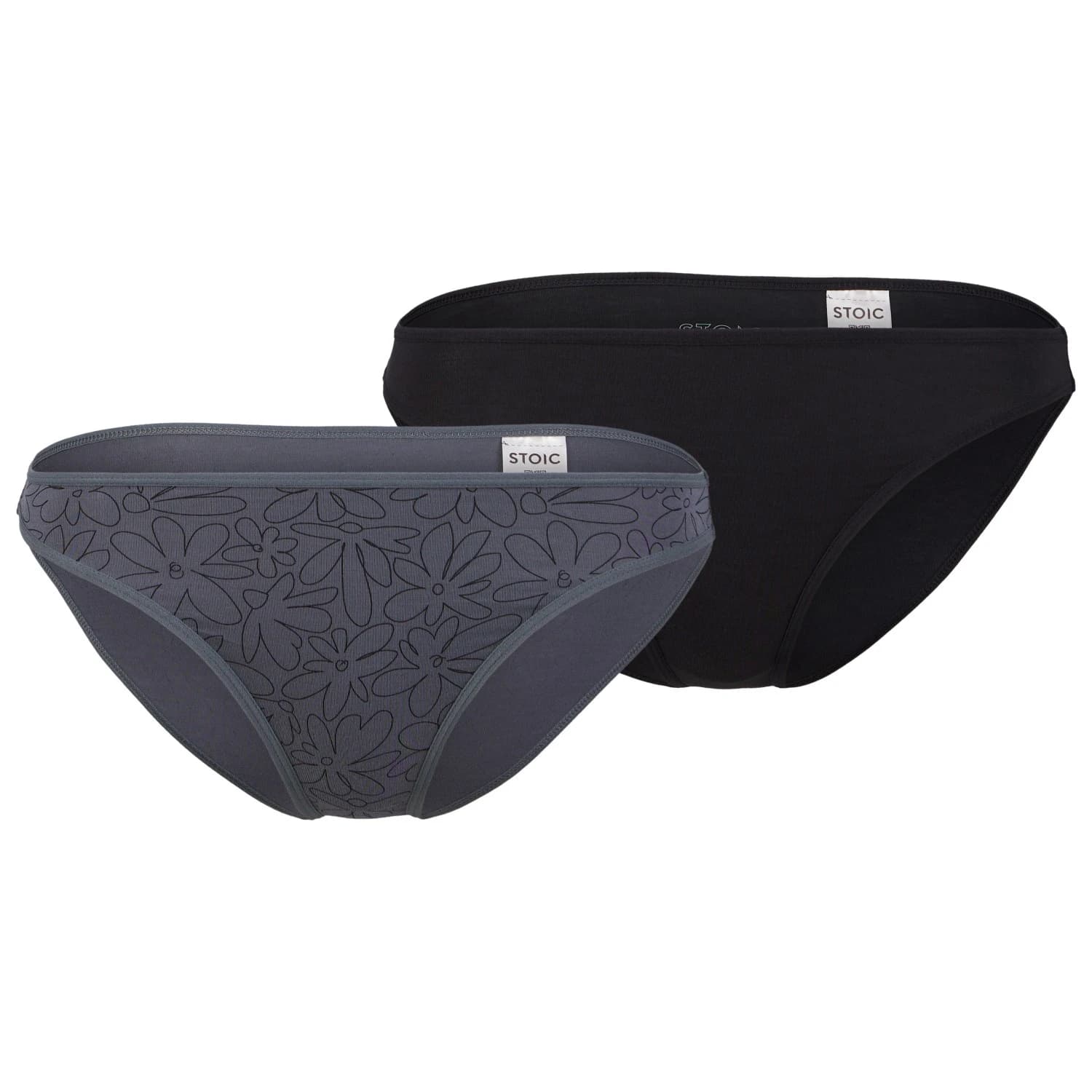 Дамско синтетично термобельо Stoic Women's TrosaSt. Brief 2-Pack Synthetic base layer - Ink Grey AOP / Black