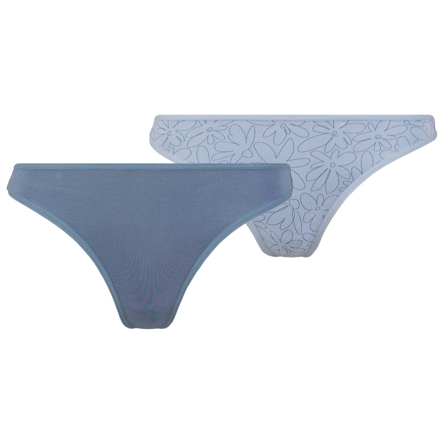 Дамско синтетично термобельо Stoic Women's TrosaSt. Thong 2-Pack Synthetic base layer - Sky Blue AOP / Ocean Blue