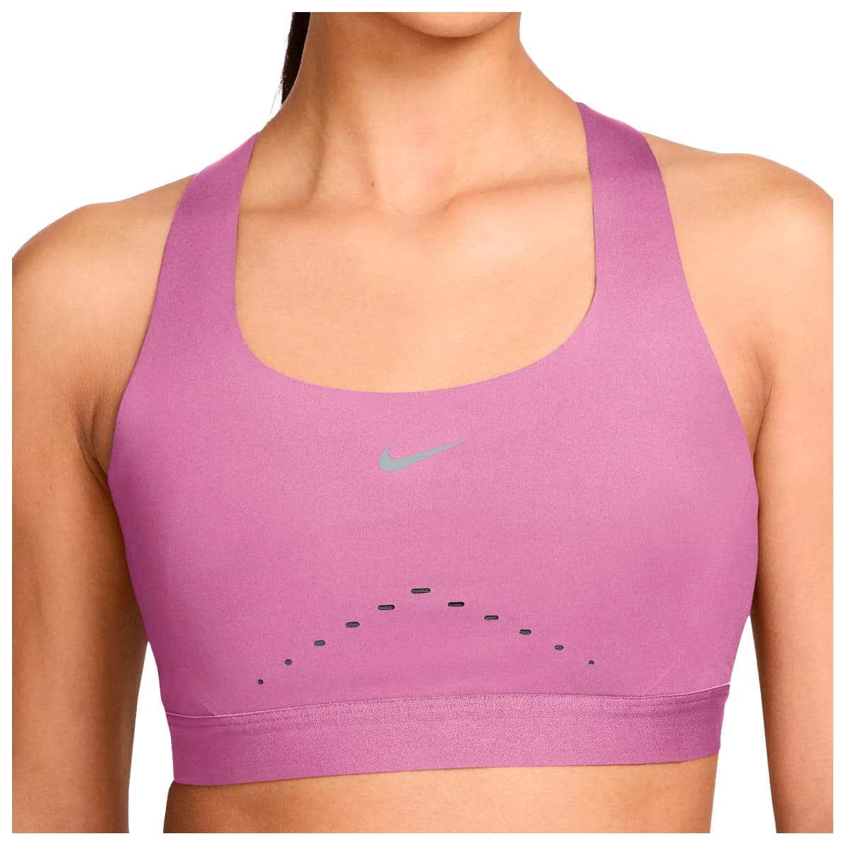 Дамски спортен сутиен Nike Women's Swift High-Support Lightly Lined Sports bra - Light Magenta / Reflective Silver