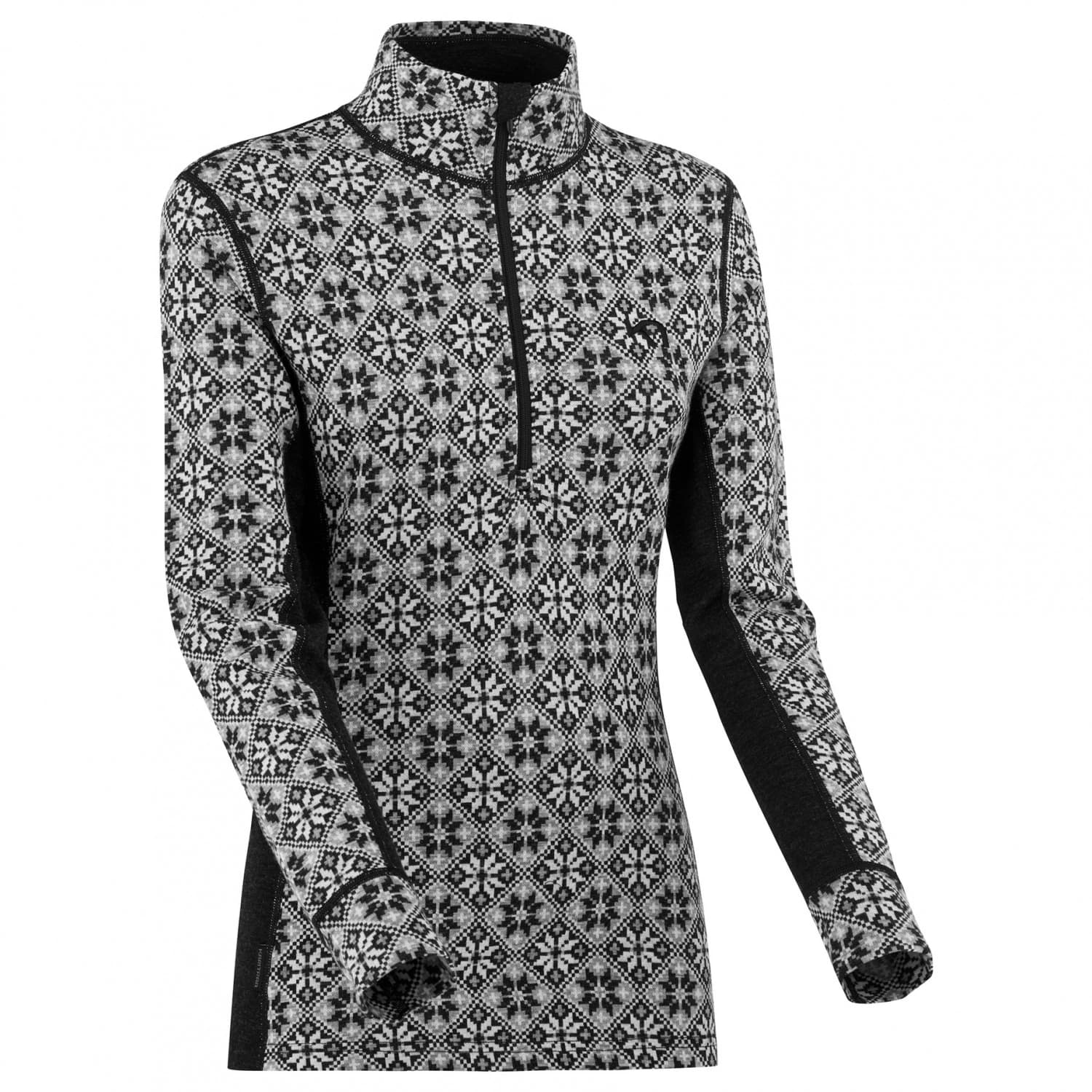Дамско мериносово термобельо Kari Traa Women's Rose Half-Zip Merino base layer - Black