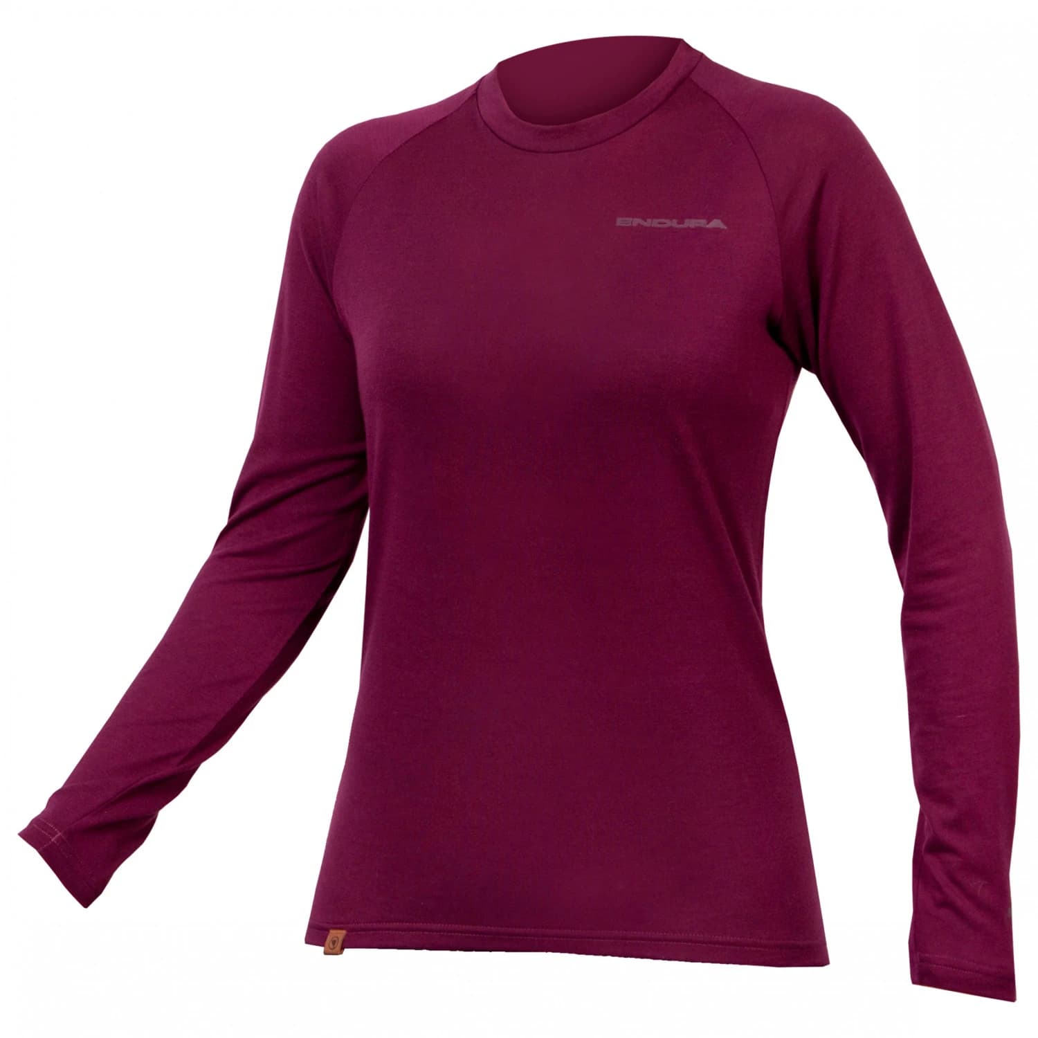 Дамско мериносово термобельо Endura Women's Baabaa Blend Longsleeve Base Layer Merino base layer - Aubergine