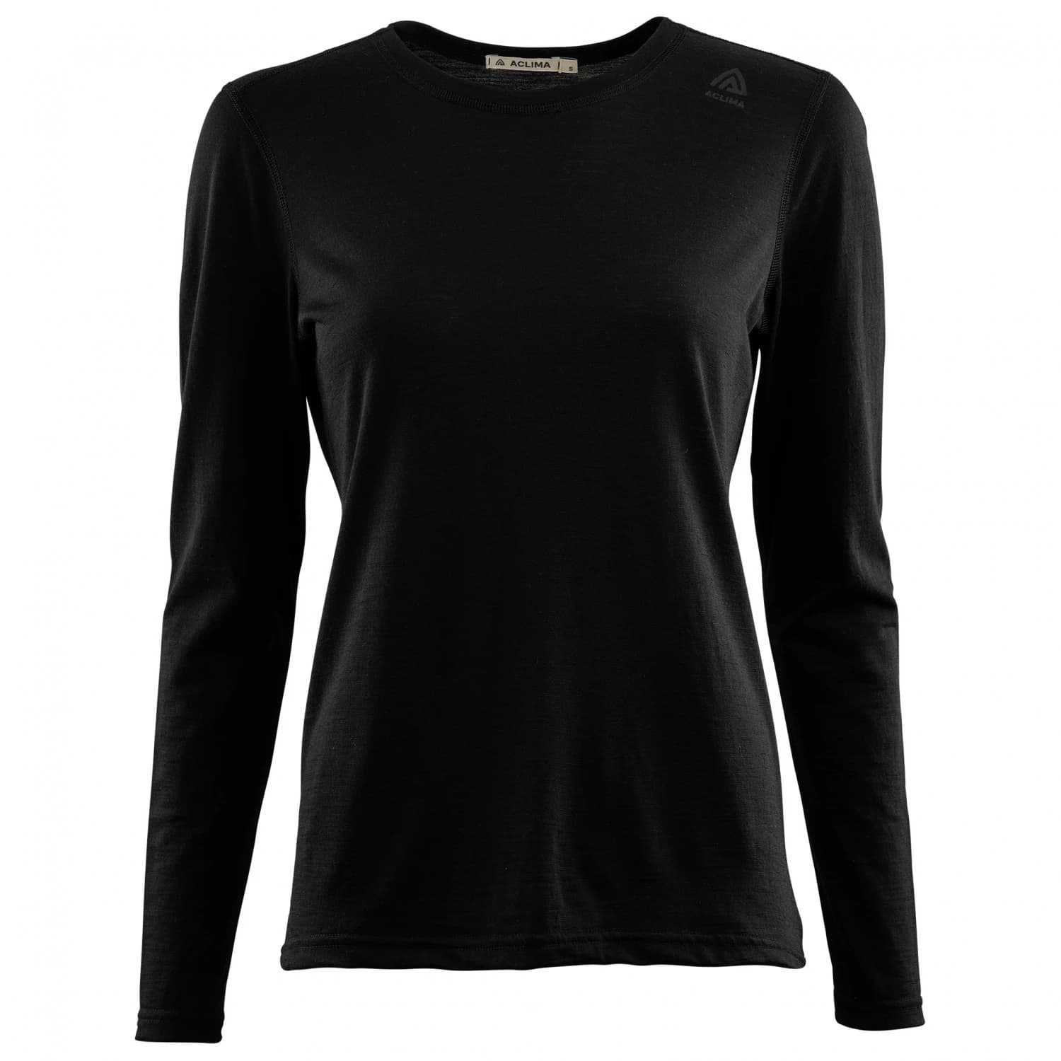 Дамско мериносово термобельо Aclima Women's Lightwool Undershirt Long Merino base layer - Jet Black