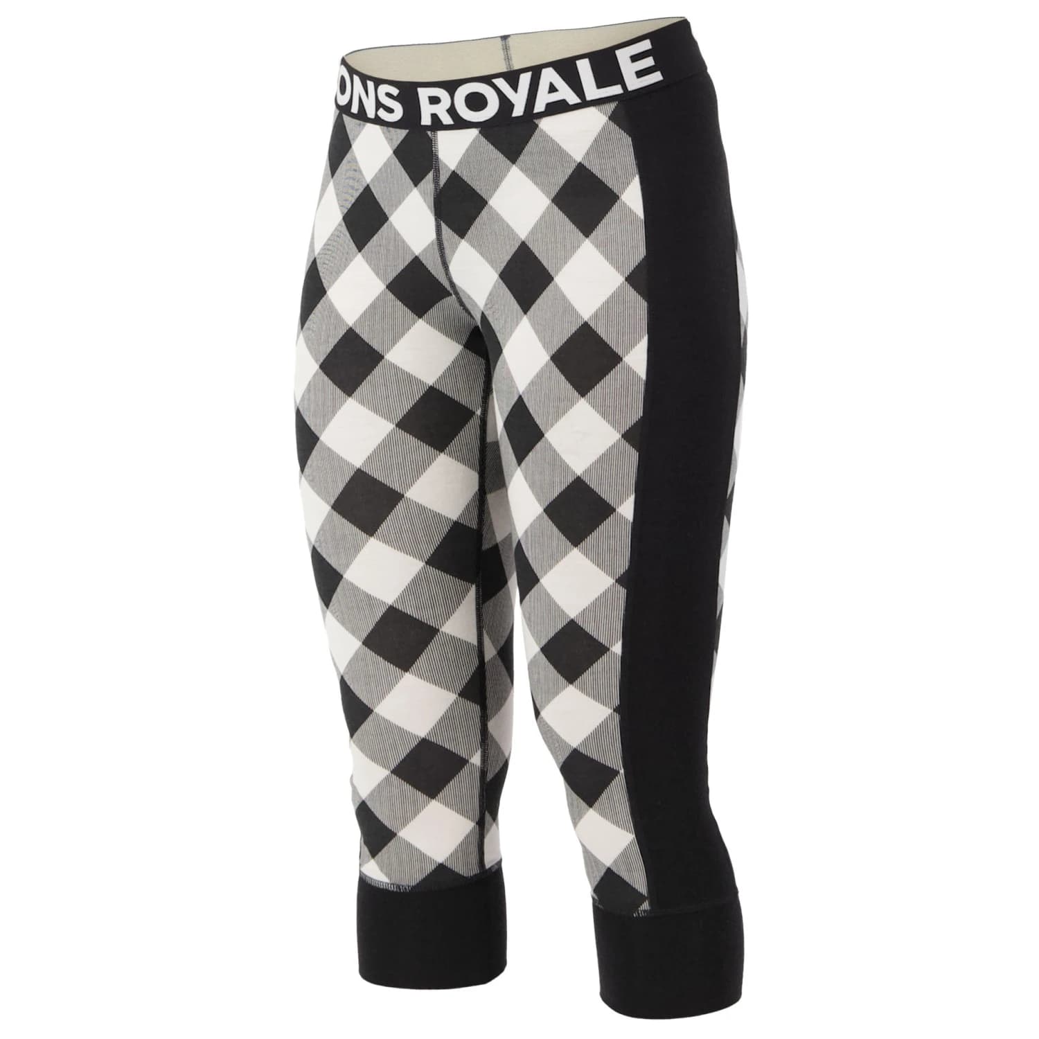 Мериносово термобельо Mons Royale Women's Cascade Merino Flex 200 3/4 Legging Merino base layer - Check / Black