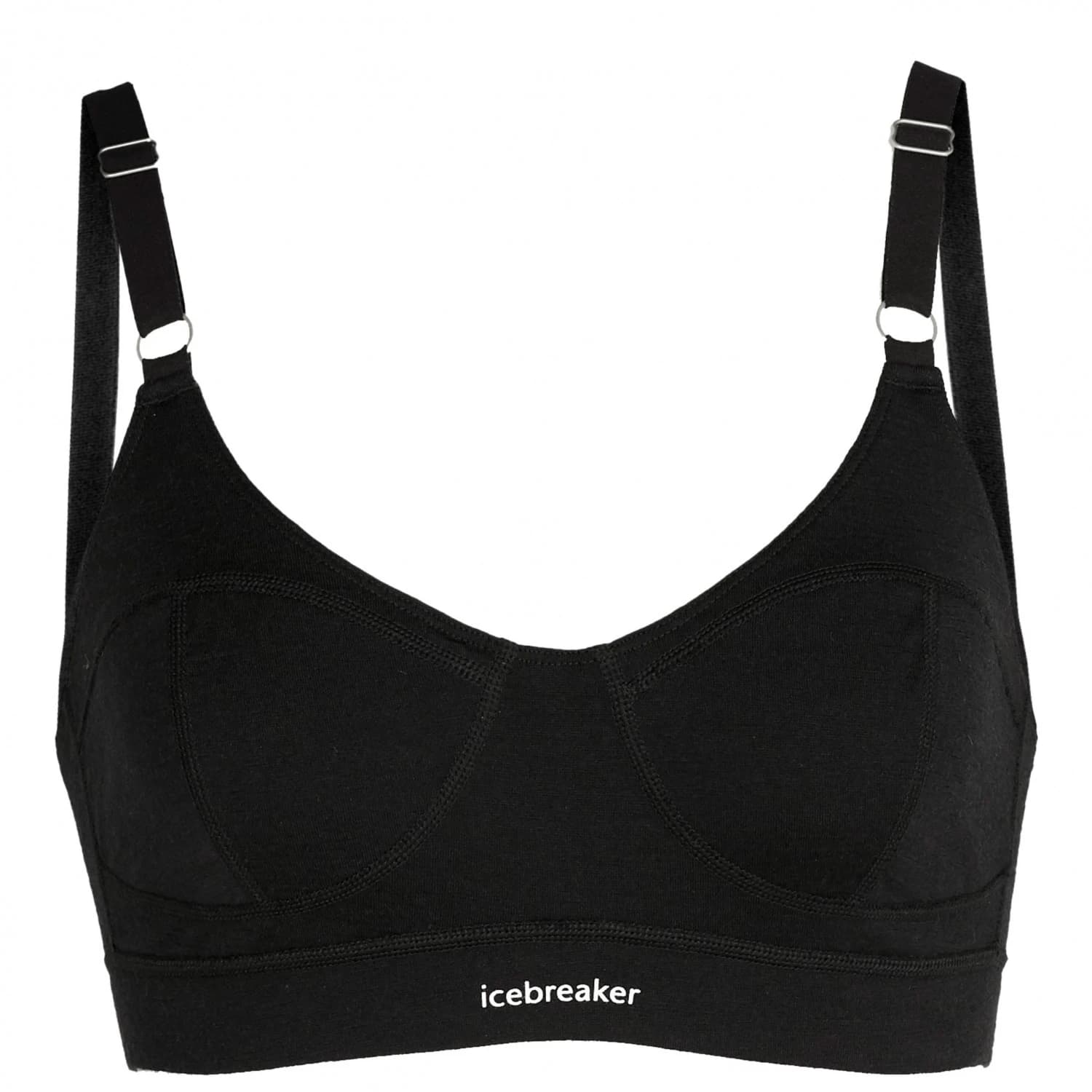 Дамски спортен сутиен Icebreaker Women's Queens Clasp Bra Merino base layer - Black