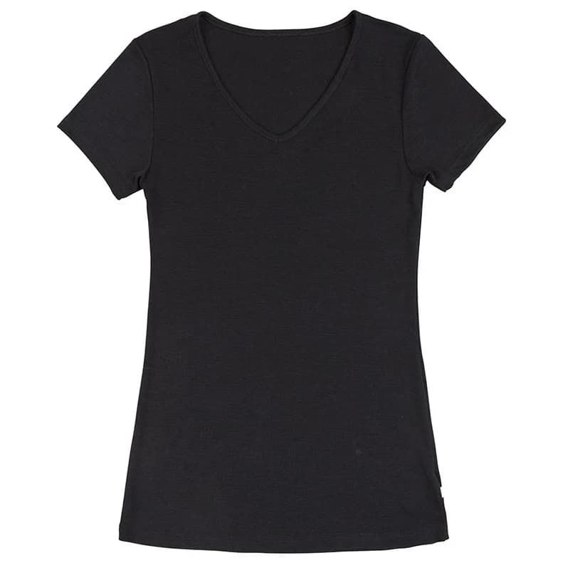 Дамско мериносово термобельо Joha Women's Blouse S/S Merino base layer - Black