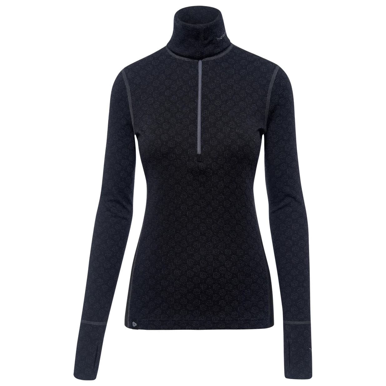 Мериносово термобельо Thermowave Women's Merino Xtreme L/S 1/2 Zip Turtleneck Merino base layer - Black / Dark Grey Melange