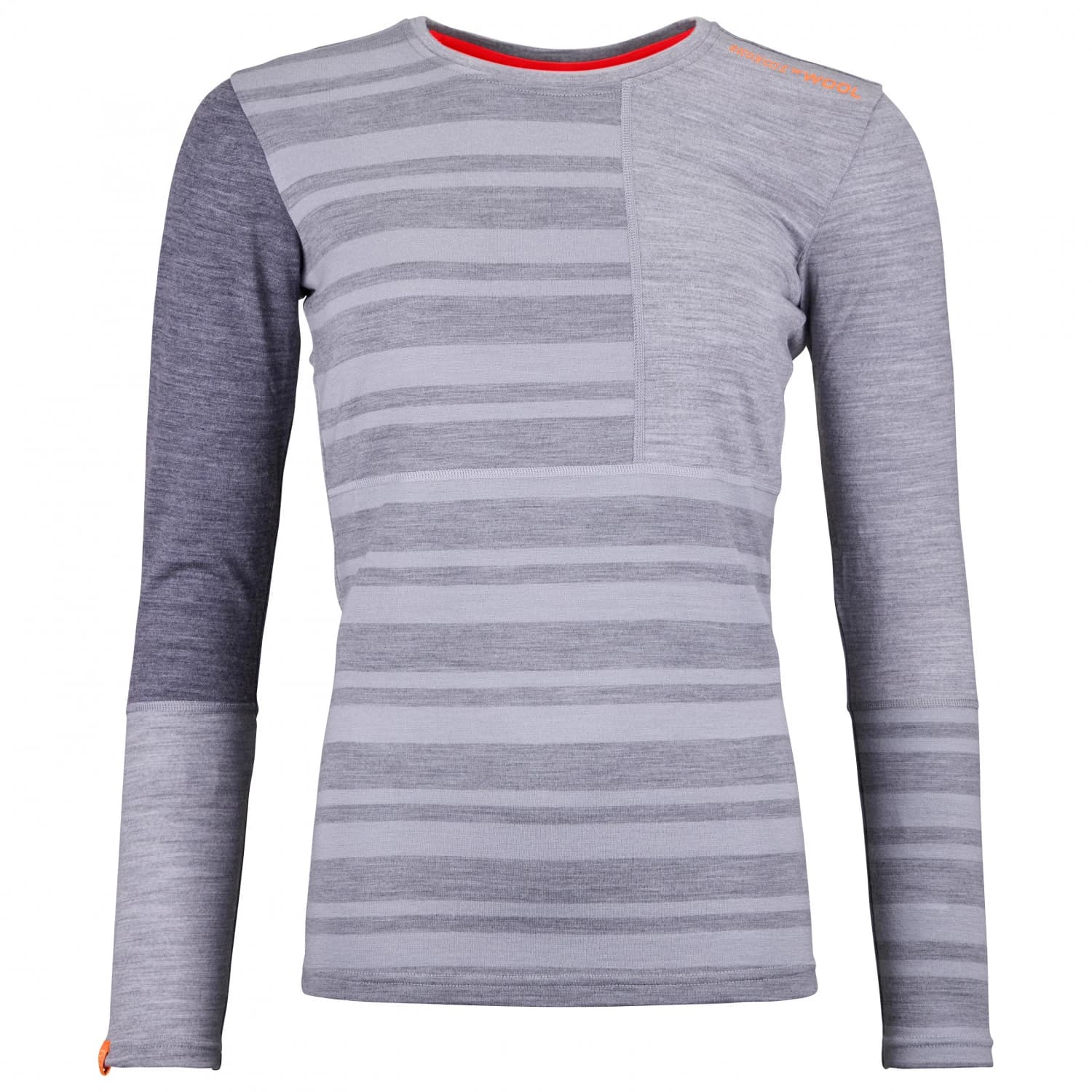 Дамско мериносово термобельо Ortovox Women's 185 Rock'N'Wool Long Sleeve Merino base layer - Grey Blend