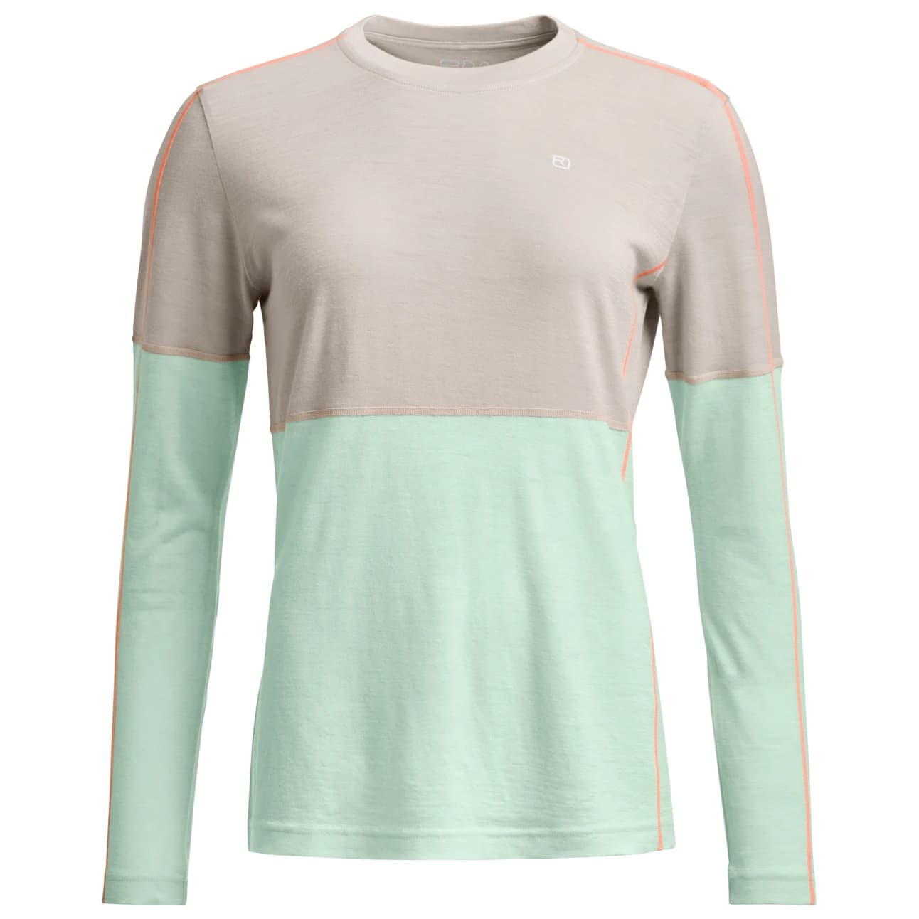 Дамско мериносово термобельо Ortovox Women's 185 Rock'N'Wool Long Sleeve Merino base layer - White Tea