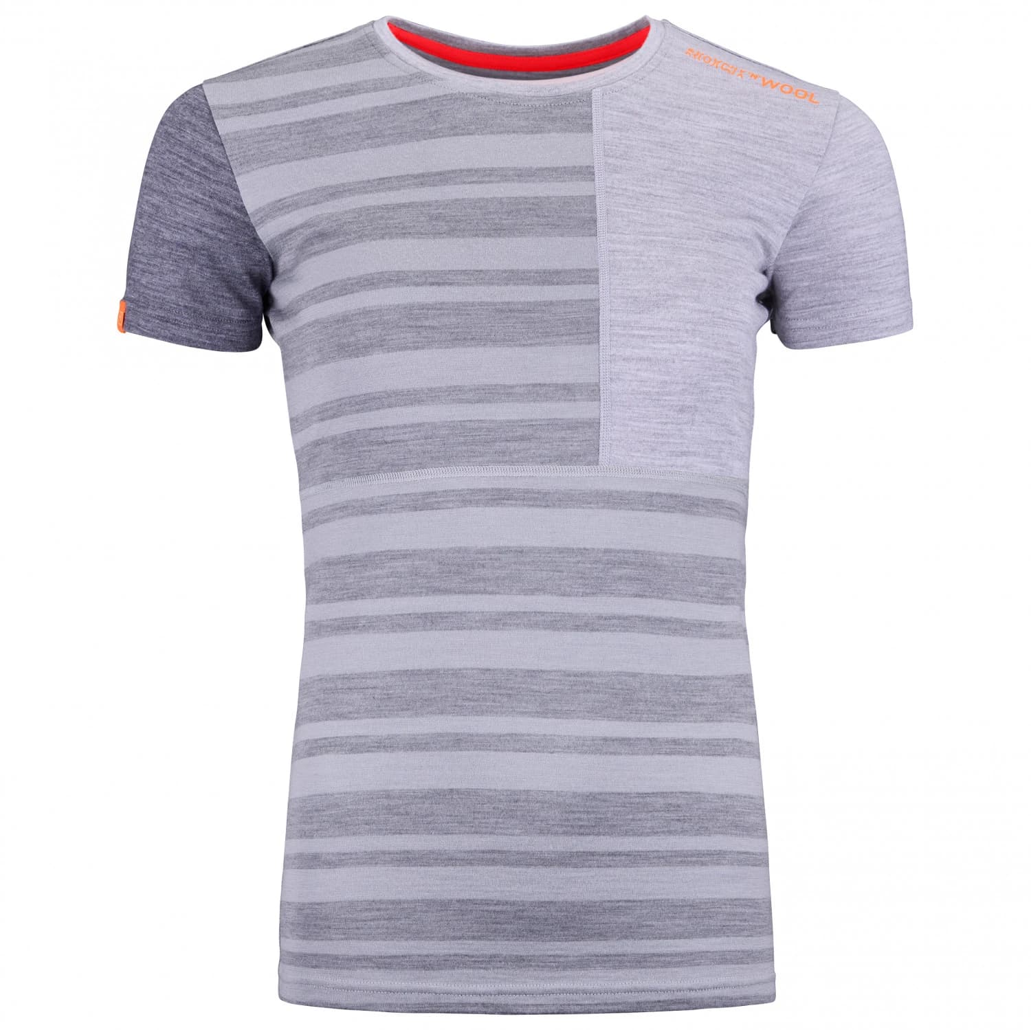Дамско мериносово термобельо Ortovox Women's 185 Rock'N'Wool Short Sleeve Merino base layer - Grey Blend