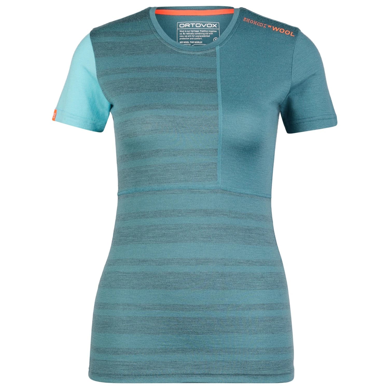 Дамско мериносово термобельо Ortovox Women's 185 Rock'N'Wool Short Sleeve Merino base layer - Arctic Grey