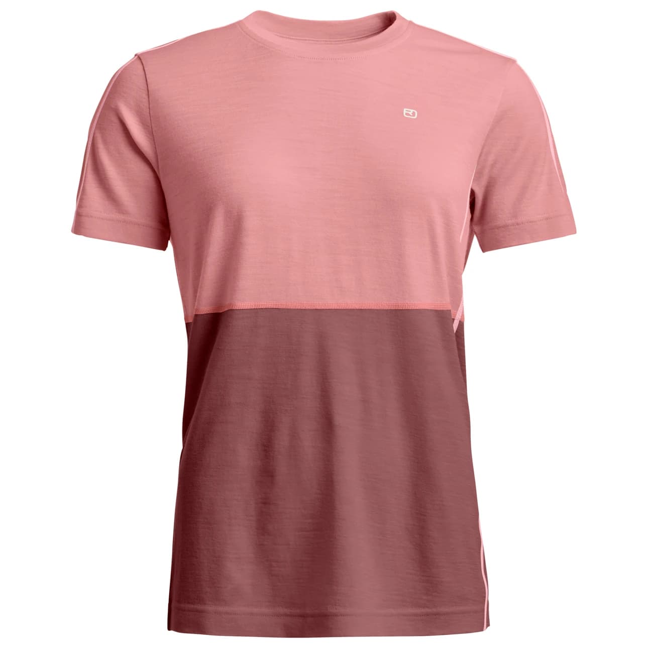 Дамско мериносово термобельо Ortovox Women's 185 Rock'N'Wool Short Sleeve Merino base layer - Dusk Rose