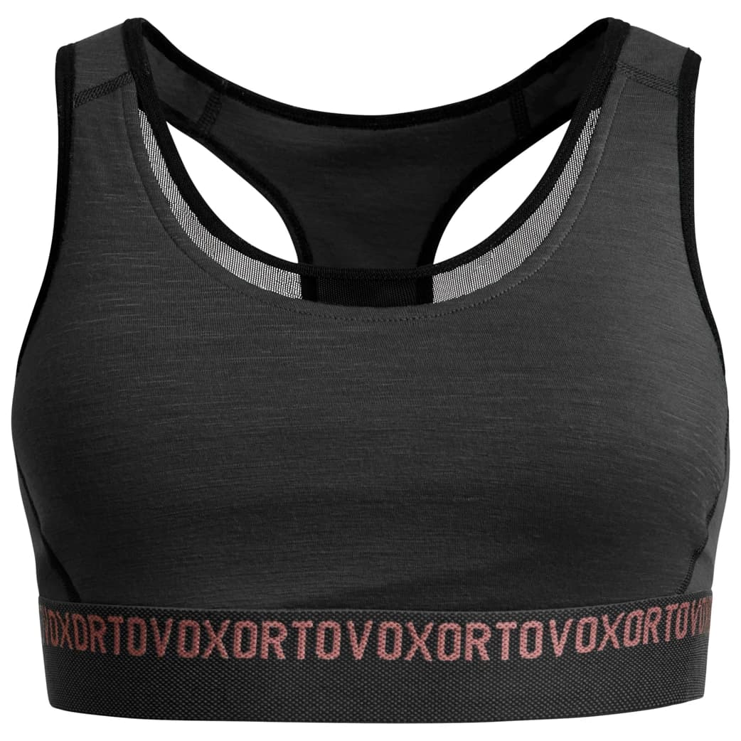 Дамско мериносово термобельо Ortovox Women's 185 Rock'N'Wool Sport Top Merino base layer - Black Raven