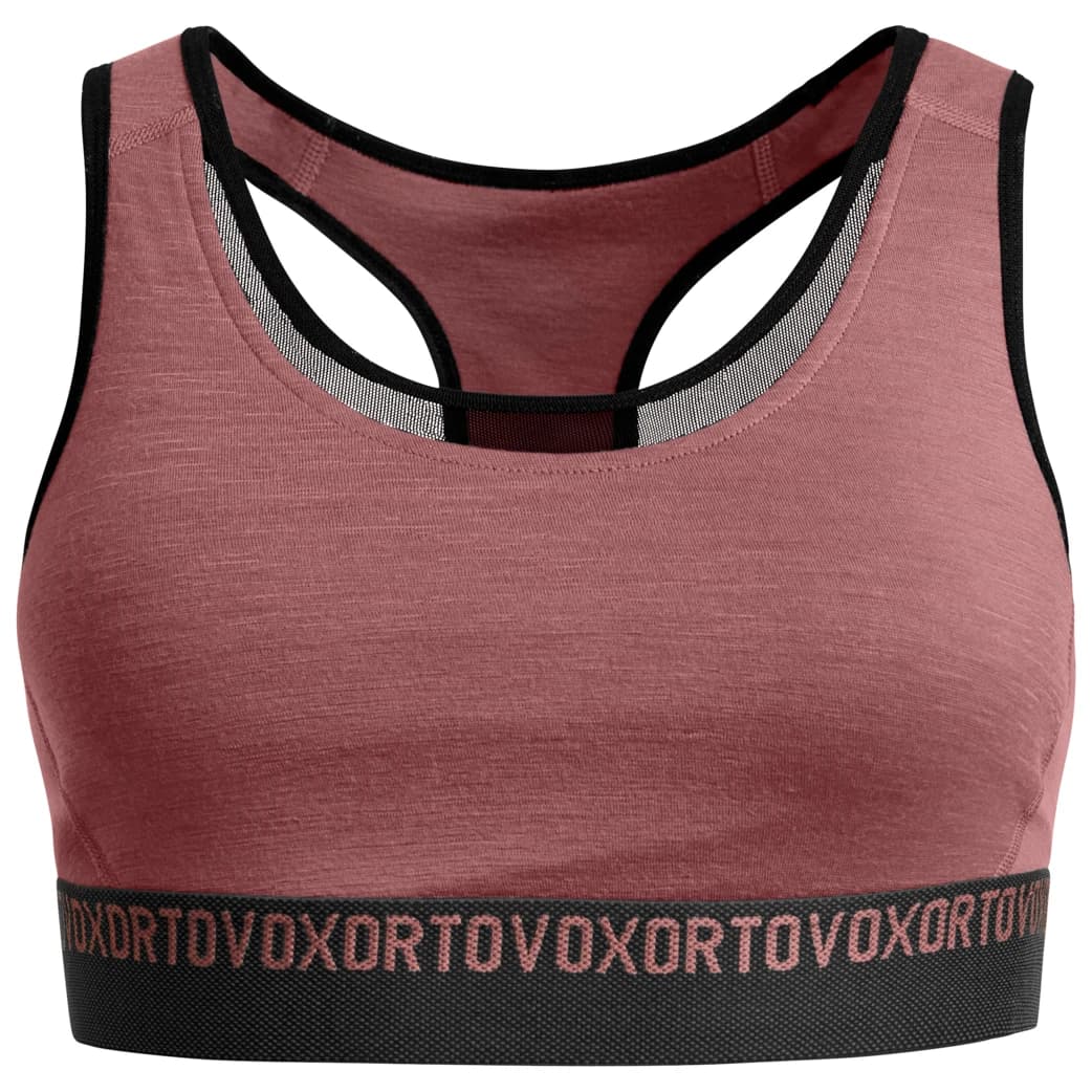 Дамско мериносово термобельо Ortovox Women's 185 Rock'N'Wool Sport Top Merino base layer - Chestnut