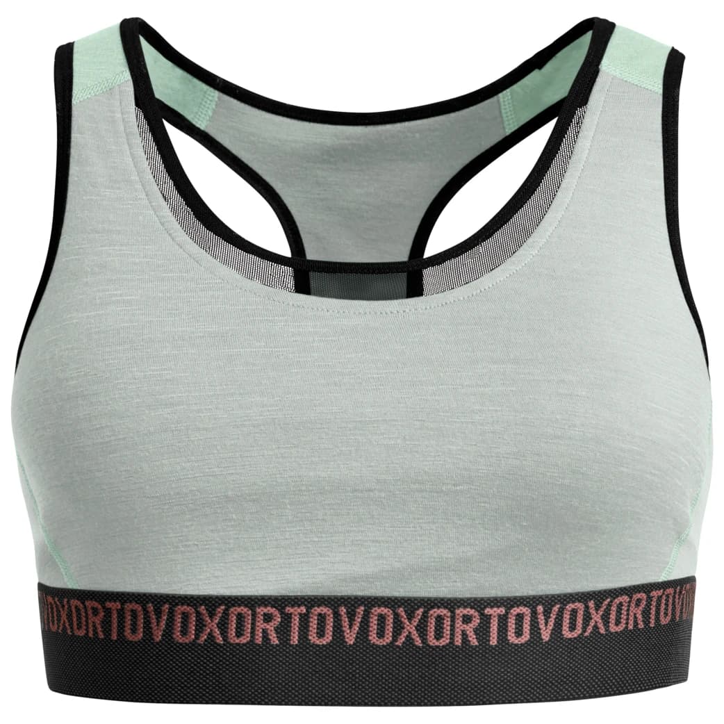 Дамско мериносово термобельо Ortovox Women's 185 Rock'N'Wool Sport Top Merino base layer - Green Acid