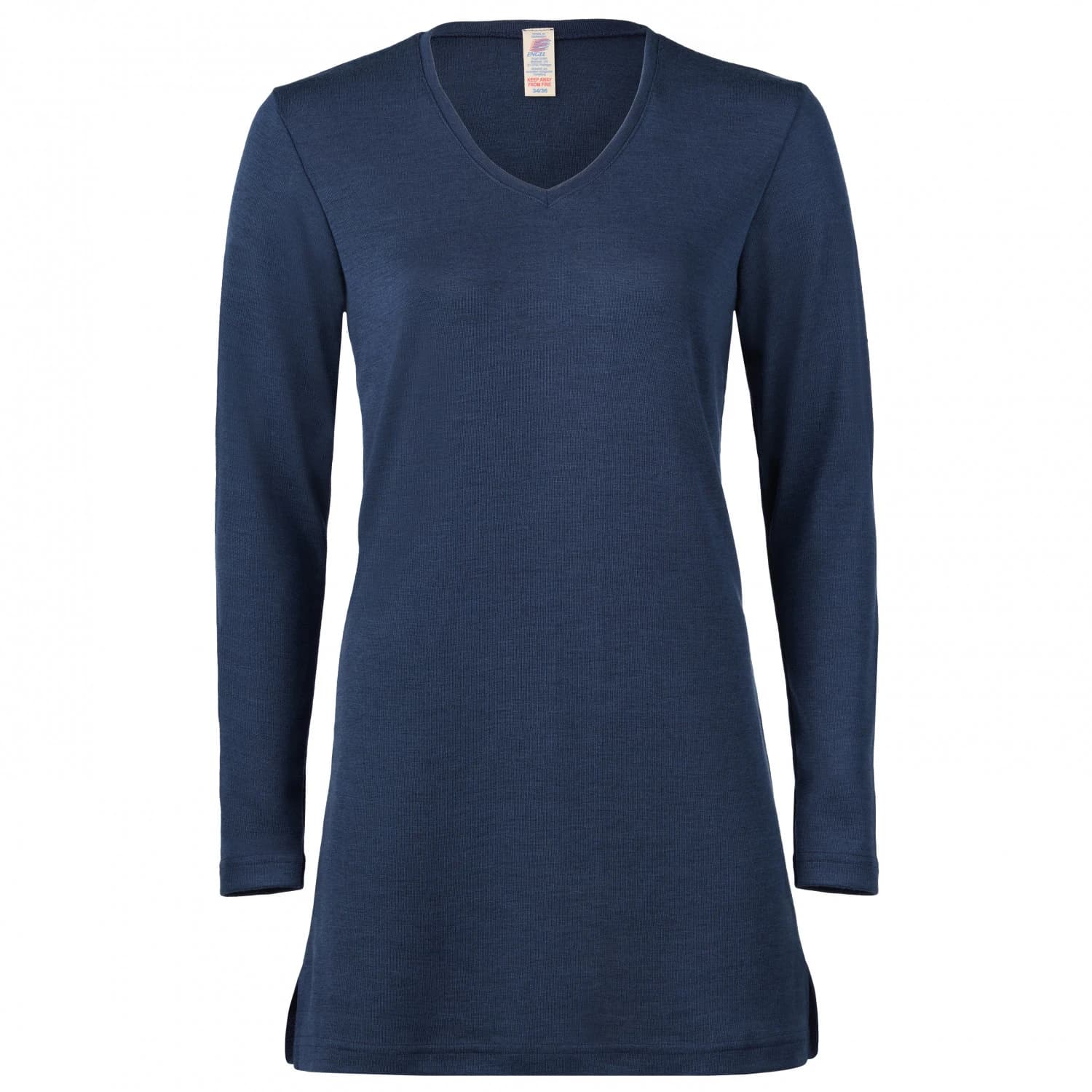 Дамско мериносово термобельо Engel Women's Longshirt Merino base layer - Marine