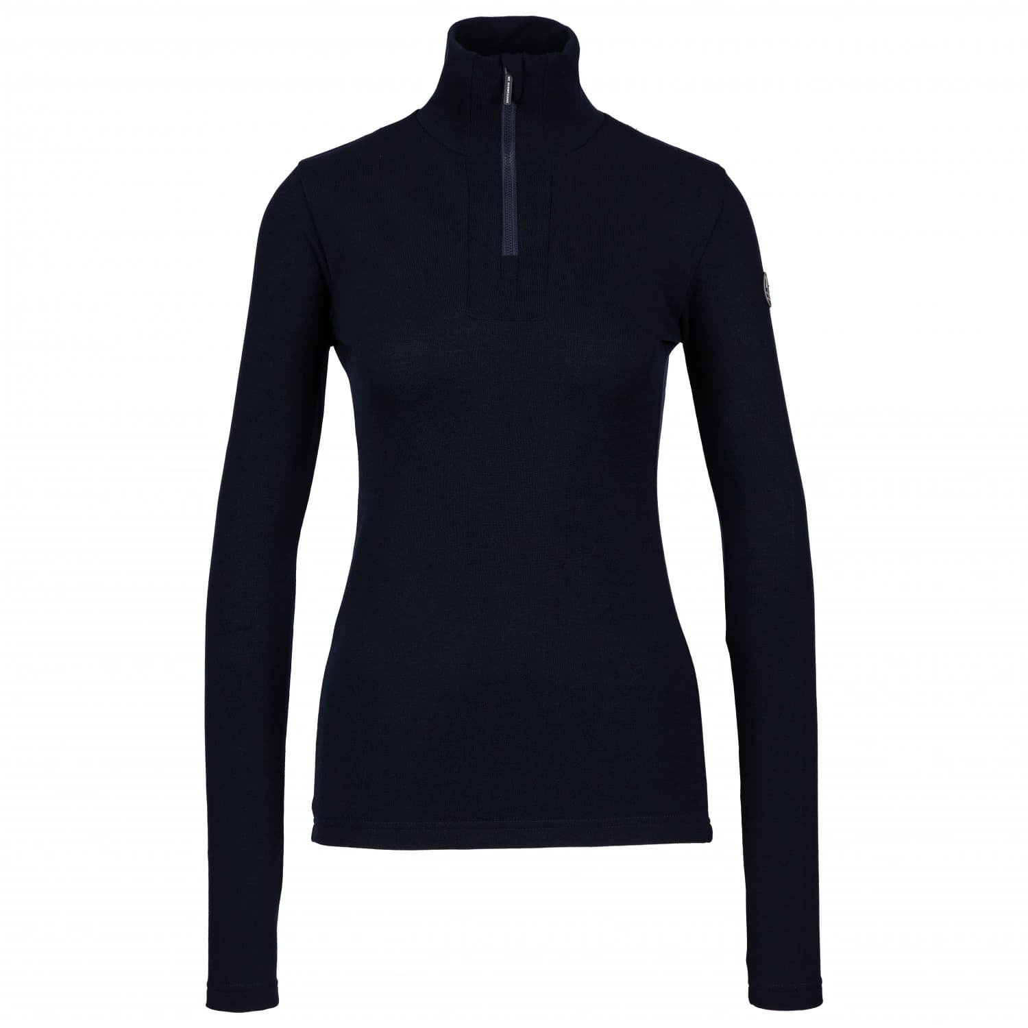 Дамско мериносово термобельо We Norwegians Women's Tryvann Colblock Zipup Merino base layer - Navy Blue