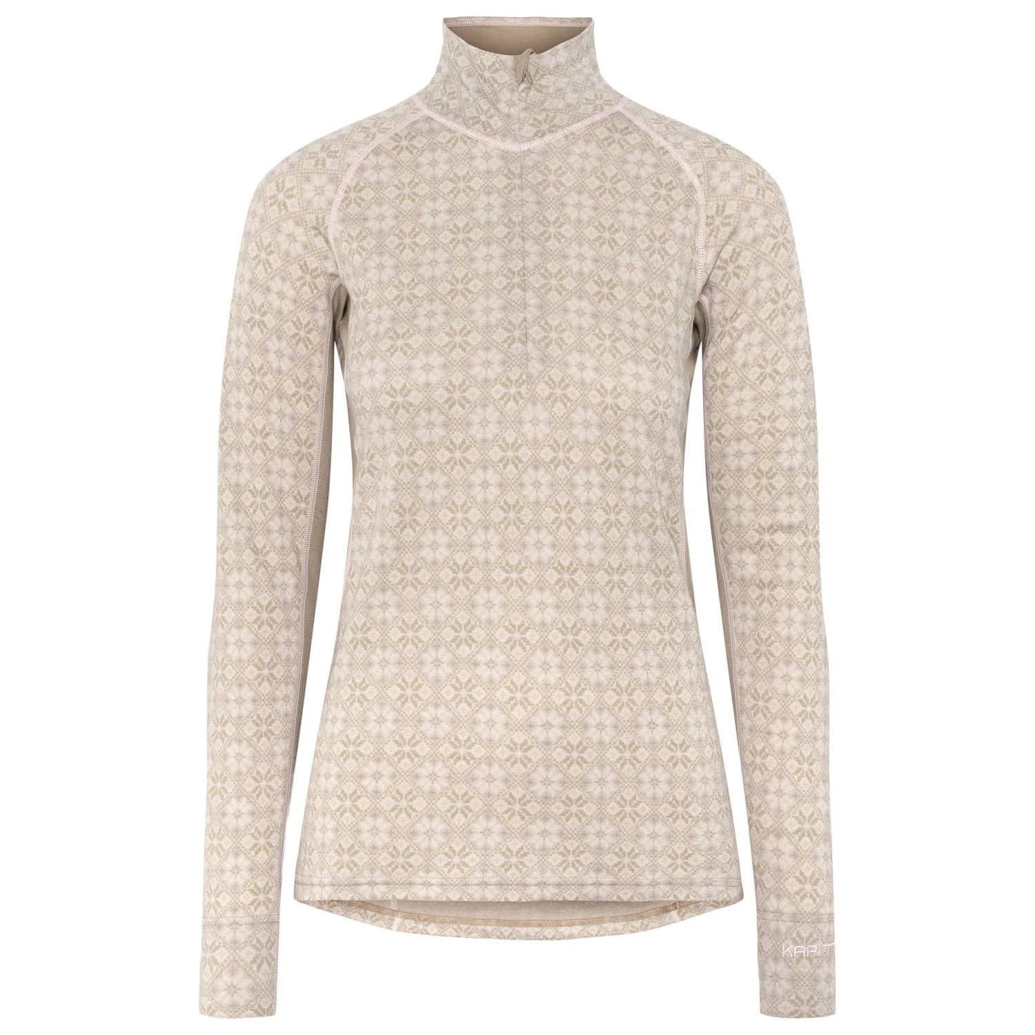 Мериносово термобельо Kari Traa Women's Rose Light Half Zip Merino base layer - Mocha