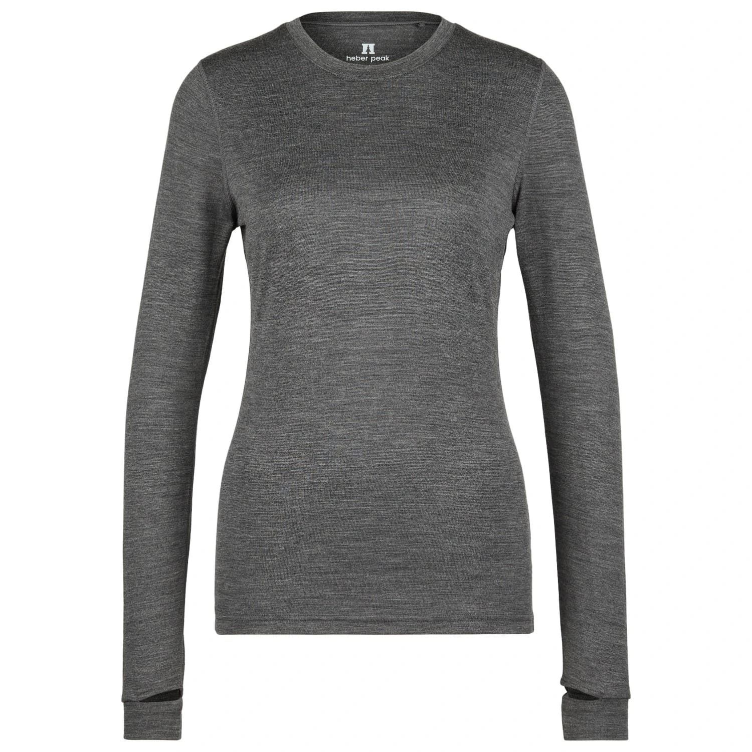 Дамско мериносово термобельо Heber Peak Women's Merino190 RootHe. L/S Merino base layer - Dark Smoke Melange