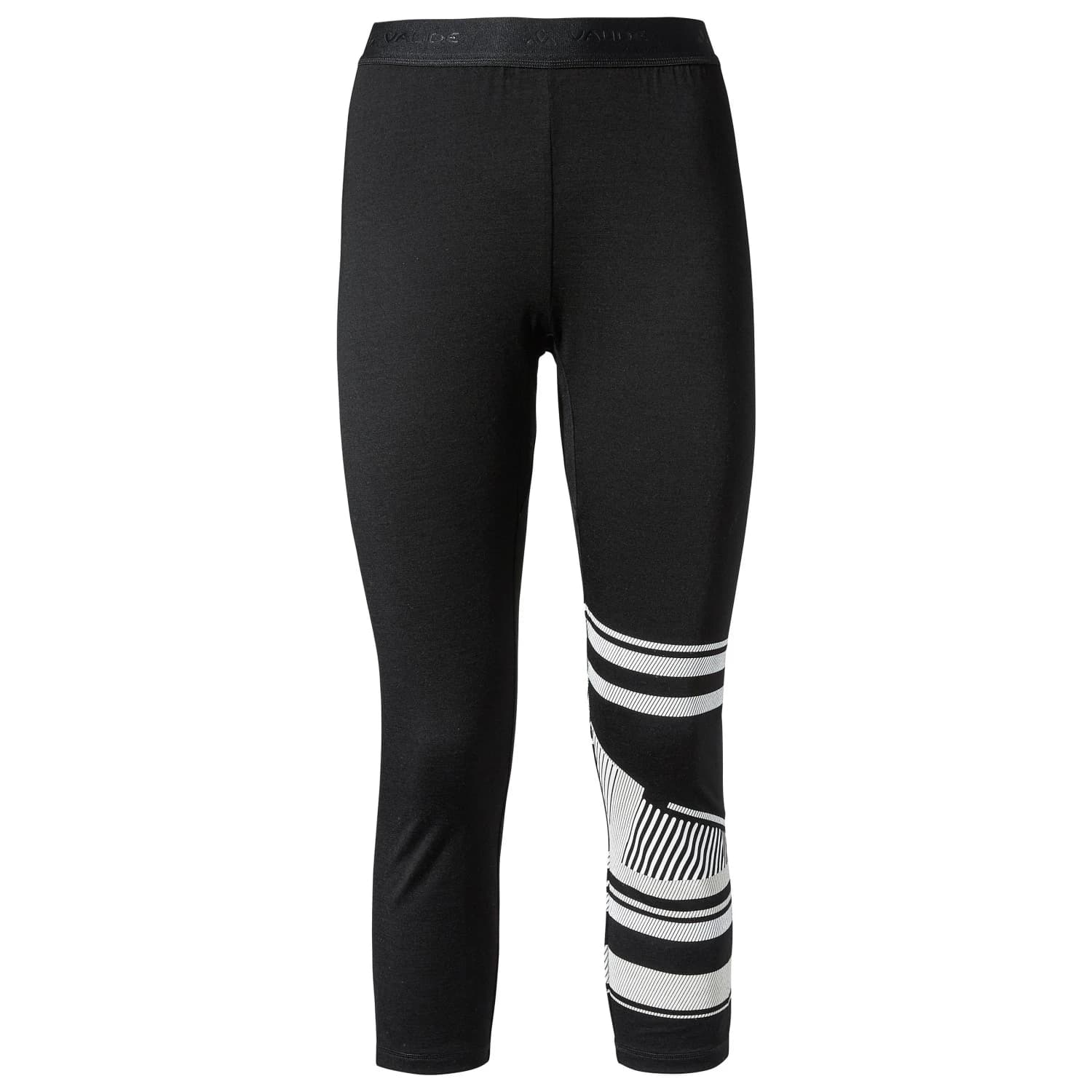 Дамско мериносово термобельо Vaude Women's Monviso Wool 3/4 Tights Merino base layer - Black