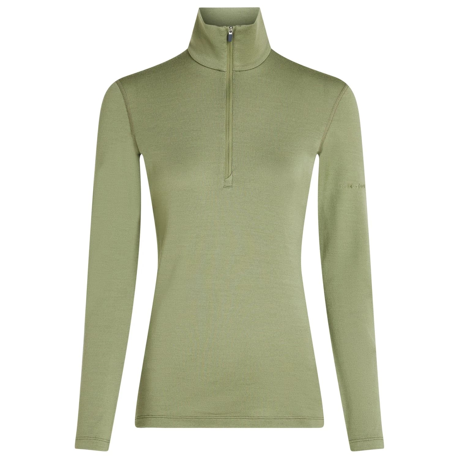 Мериносово термобельо Icebreaker Women's 260 Tech L/S Half Zip Merino base layer - Lichen