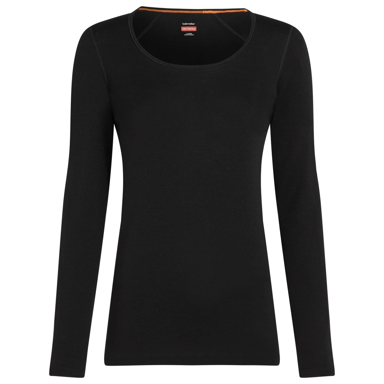 Мериносово термобельо Icebreaker Women's Merino 260 Tech L/S Scoop Merino base layer - Black