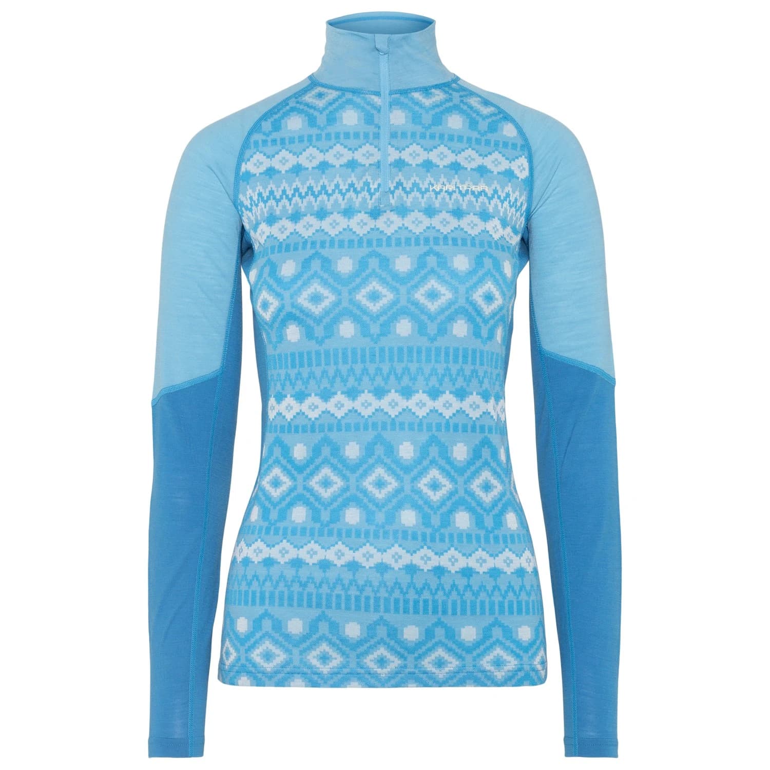Дамско мериносово термобельо Kari Traa Women's Malia Half Zip Merino base layer - Ocean