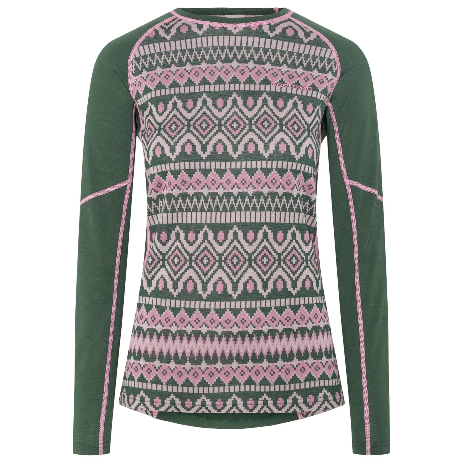Мериносово термобельо Kari Traa Women's Malia L/S Merino base layer - Thyme