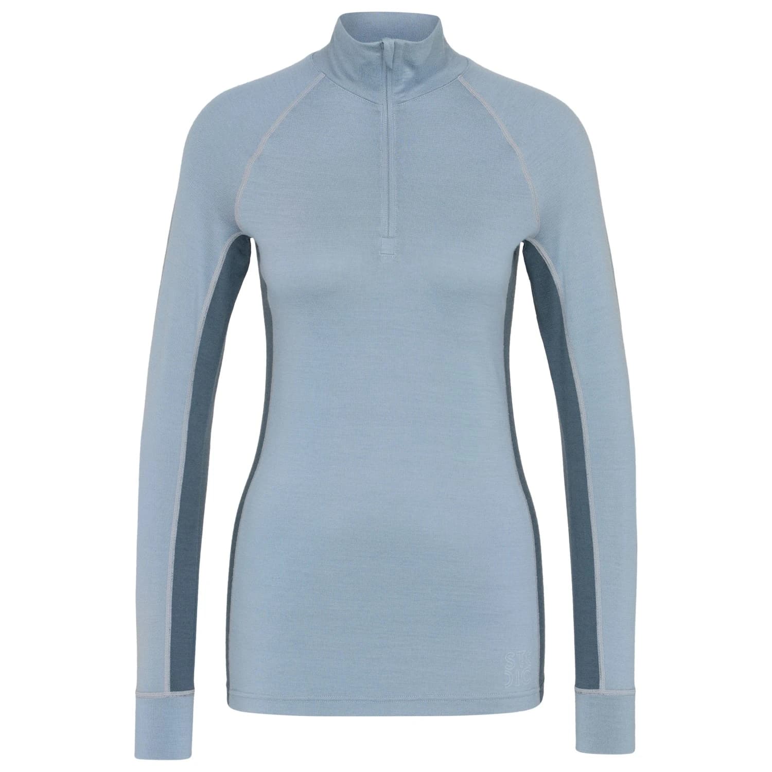 Мериносово термобельо Stoic Women's Merino240 BengtSt. Half Zip Merino base layer - Sky Grey / Ink Grey