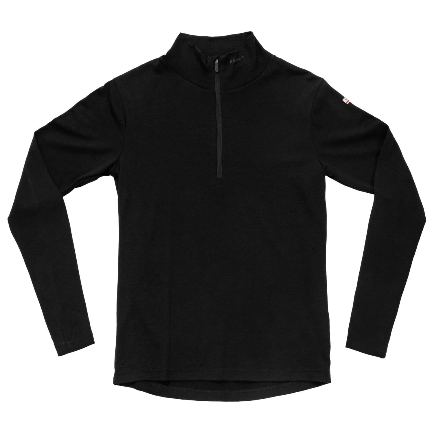 Дамско мериносово термобельо Devold Women's Breeze Plus Merino 200 Zip Neck Merino base layer - Black