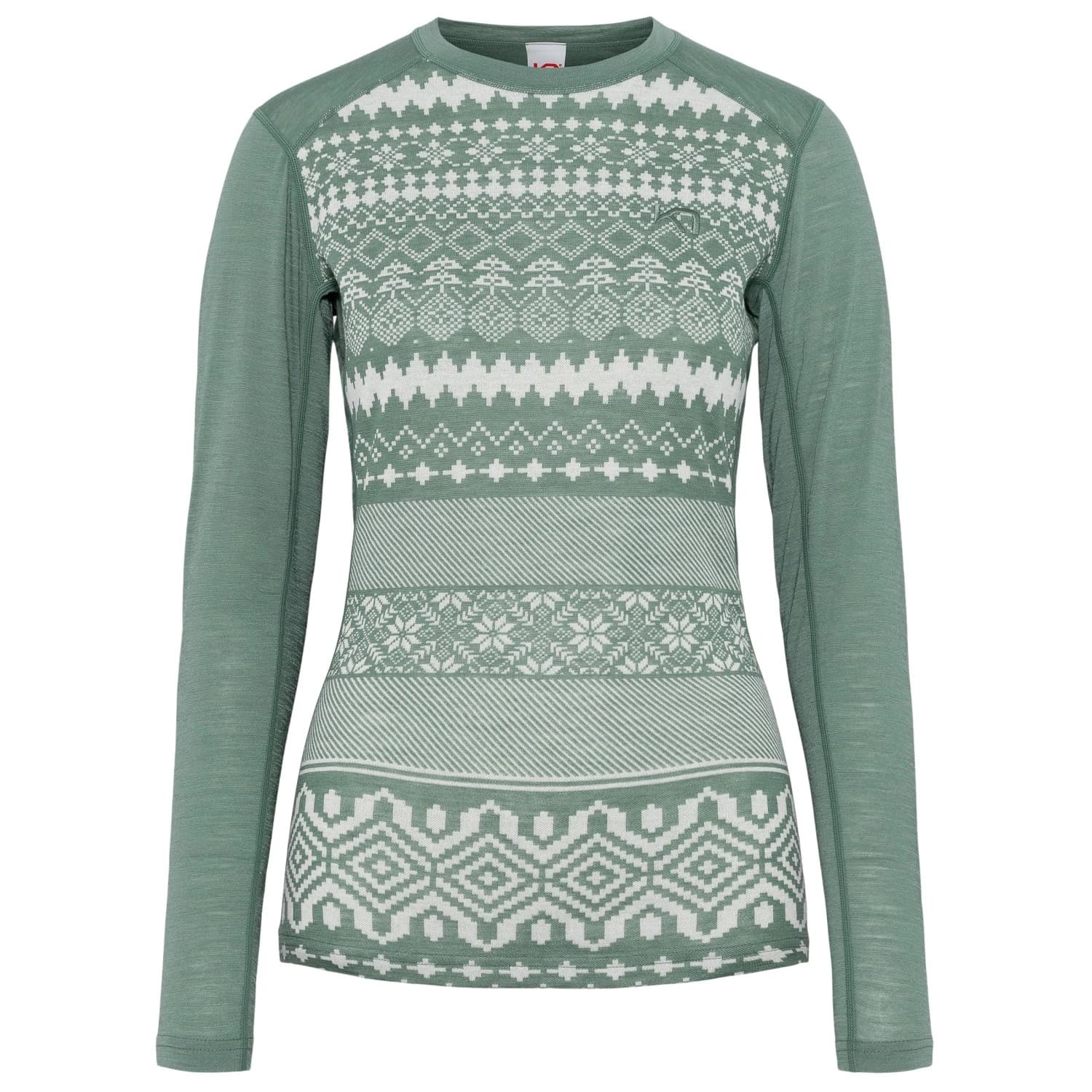 Мериносово термобельо Kari Traa Women's Live Long Sleeve Merino base layer - Dusty Midtone Green