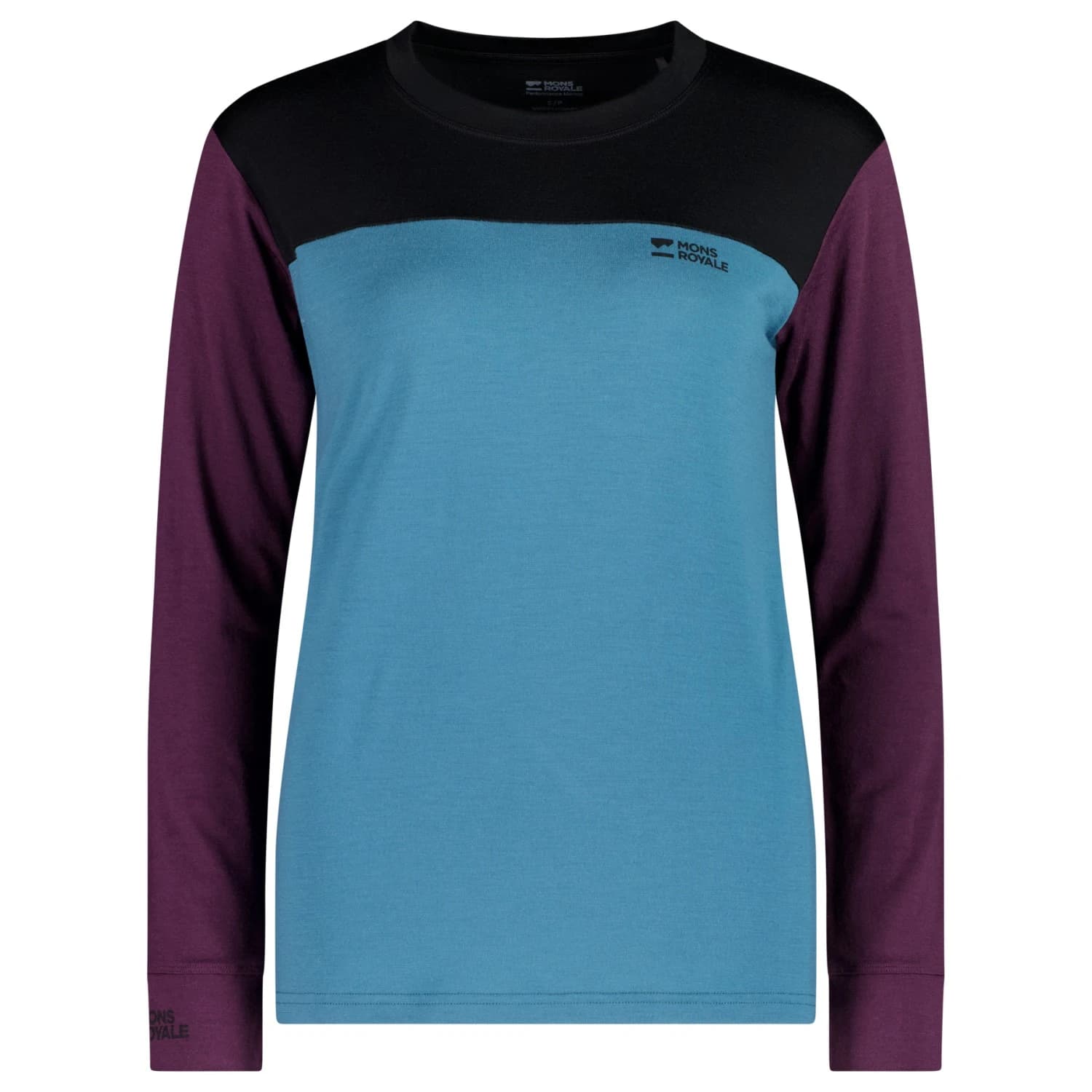 Мериносово термобельо Mons Royale Women's Yotei Merino L/S Merino base layer - Jasper / Fig / Black