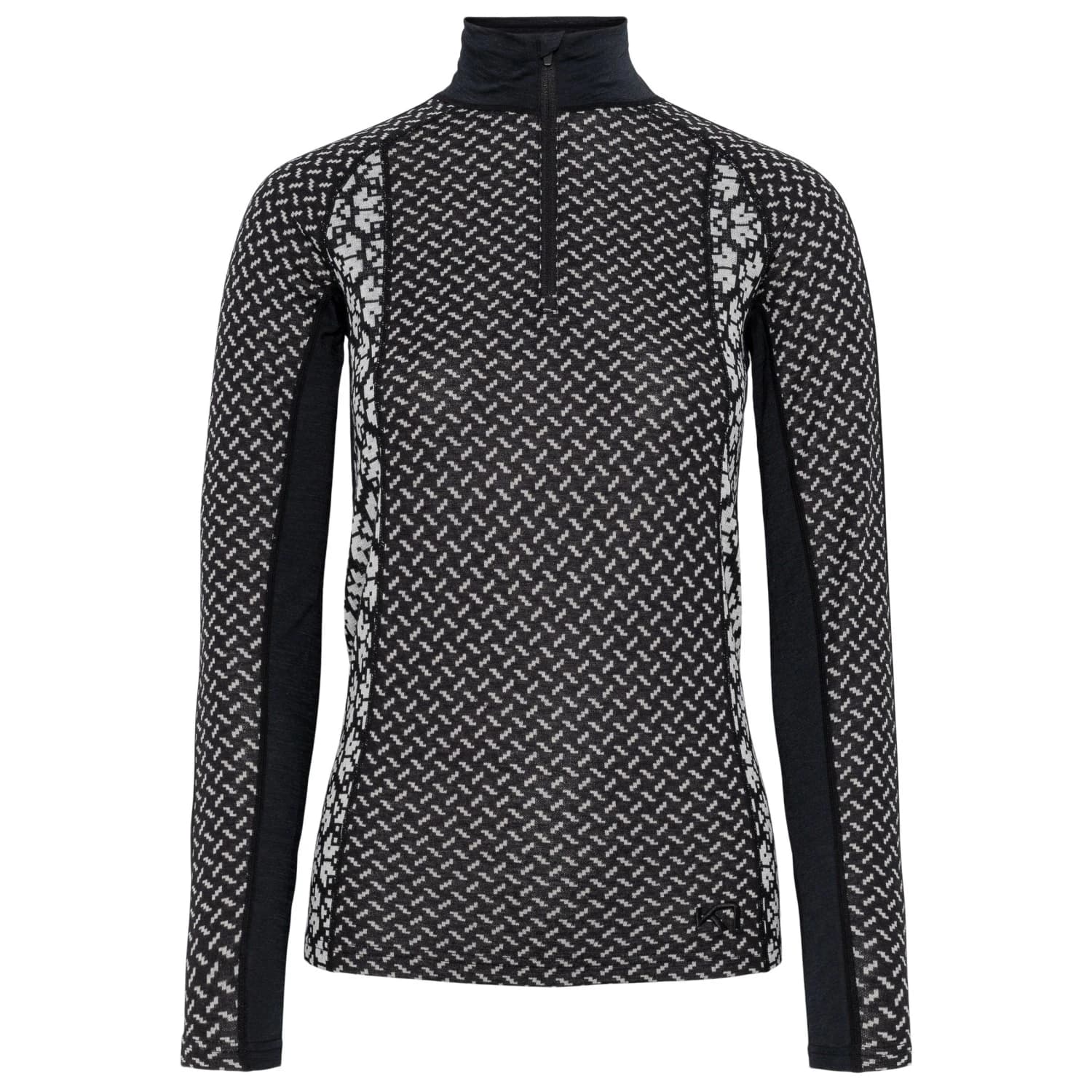 Мериносово термобельо Kari Traa Women's Lekker Halfzip Merino base layer - Black