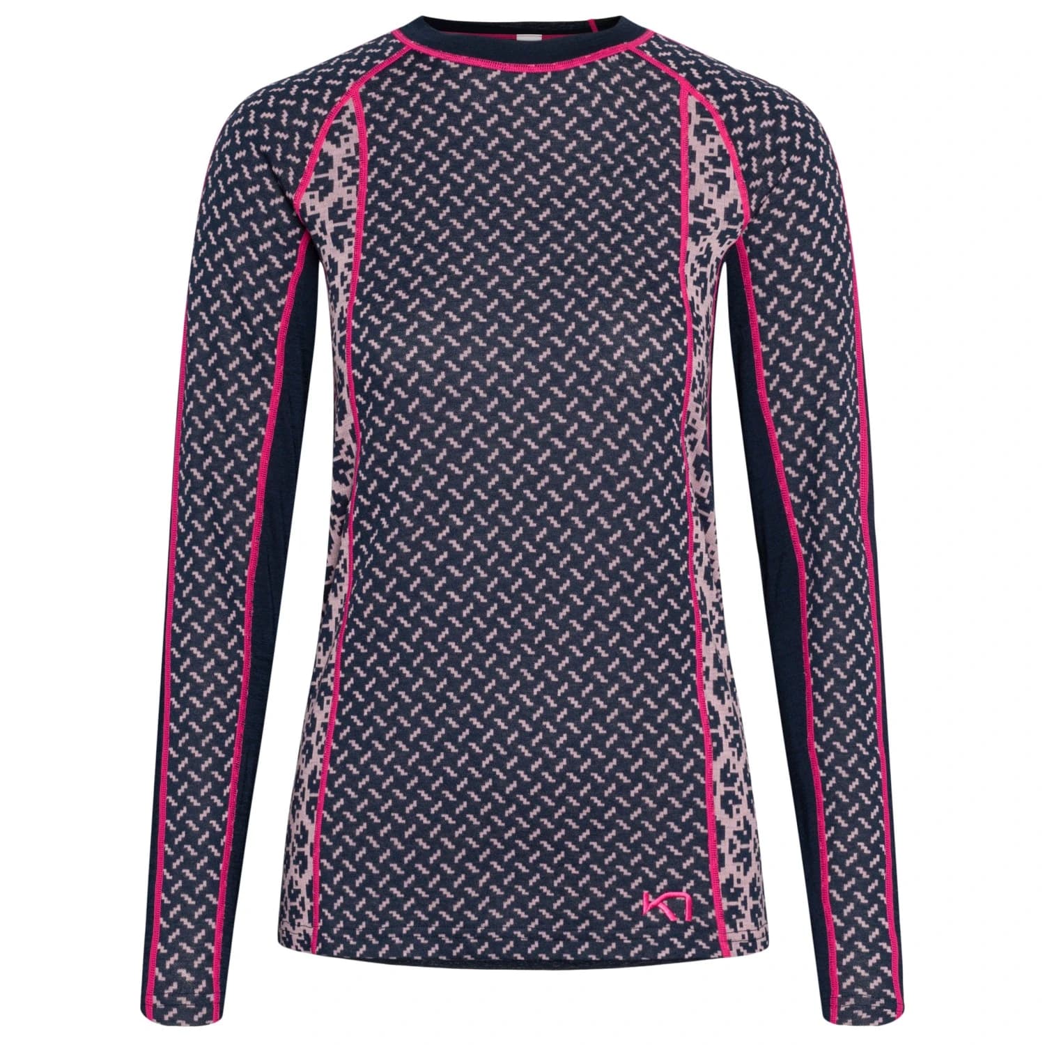Мериносово термобельо Kari Traa Women's Lekker L/S Merino base layer - Dark Navy Blue
