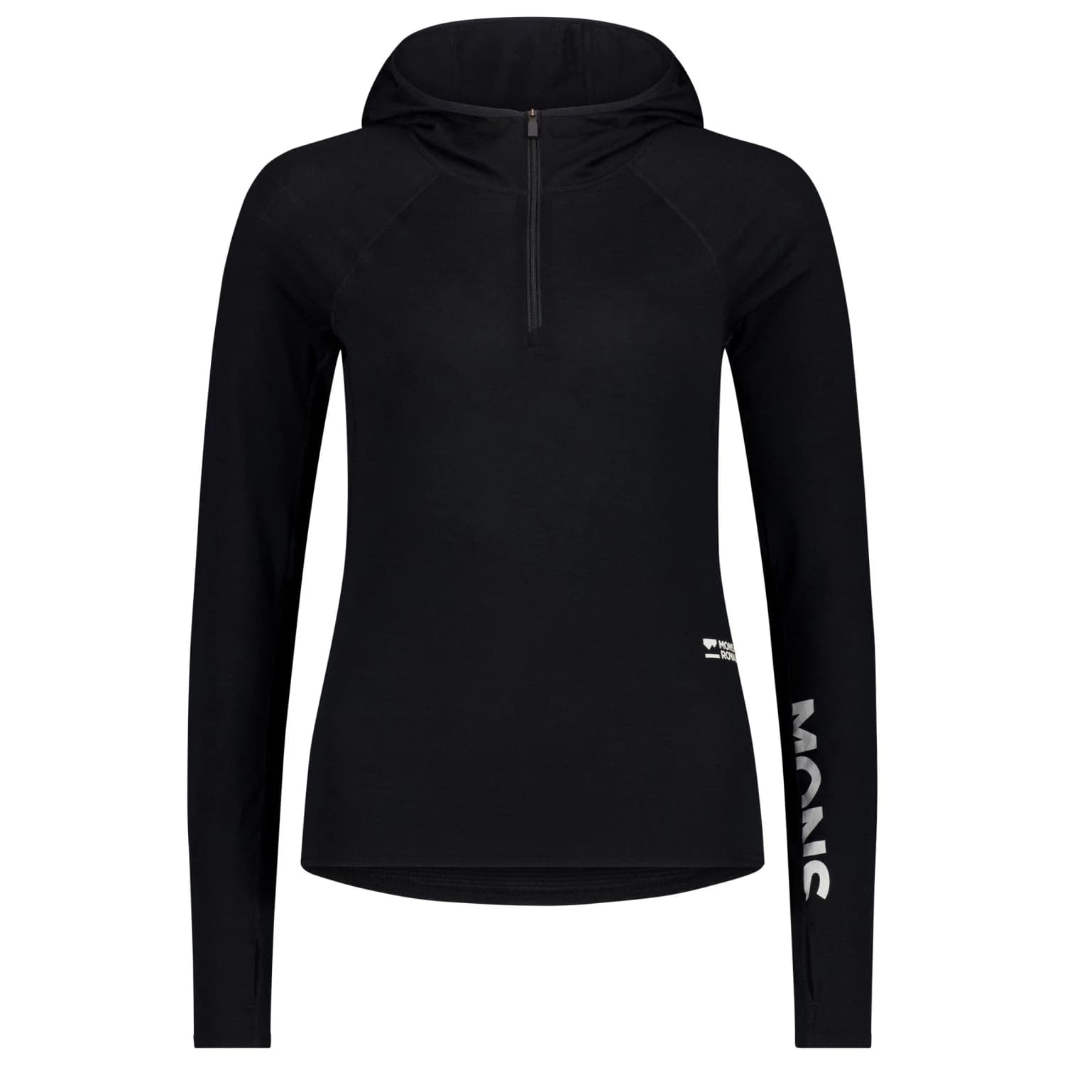 Дамско мериносово термобельо Mons Royale Women's Bella Merino Long Sleeve Hood Merino base layer - Black