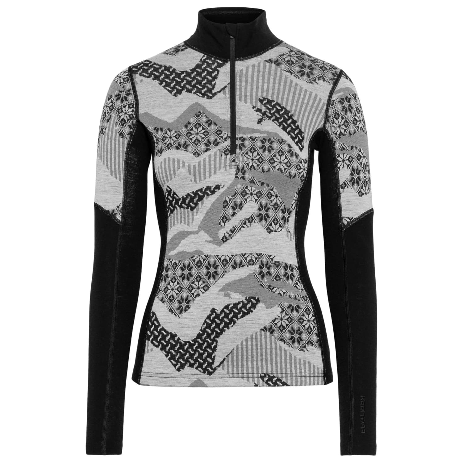 Мериносово термобельо Kari Traa Women's Olea Half Zip Merino base layer - Black