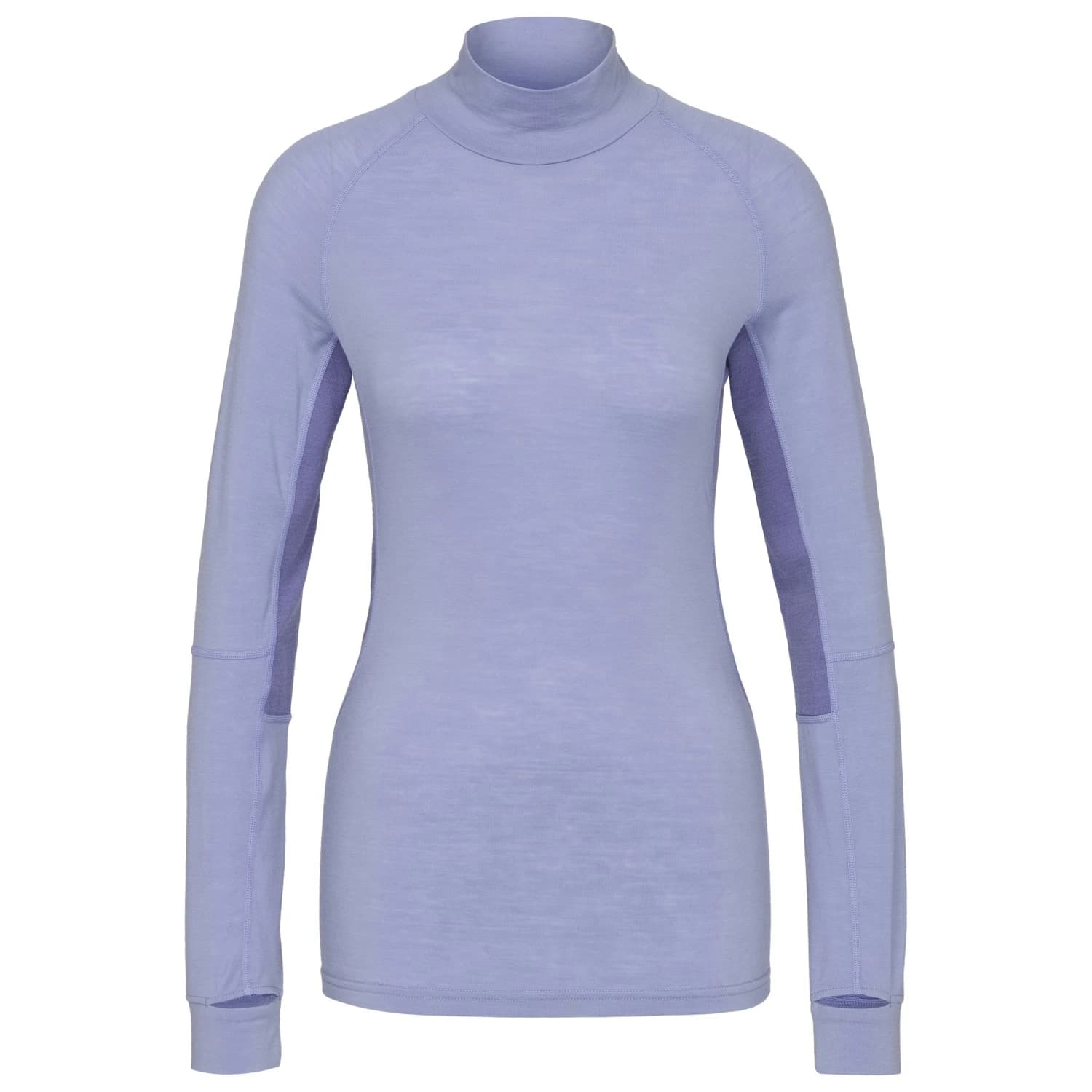 Мериносово термобельо Stoic Women's MerinoMesh150 SadjemSt. Mock Neck Merino base layer - Blue Bell Purple/Nightshade Purple