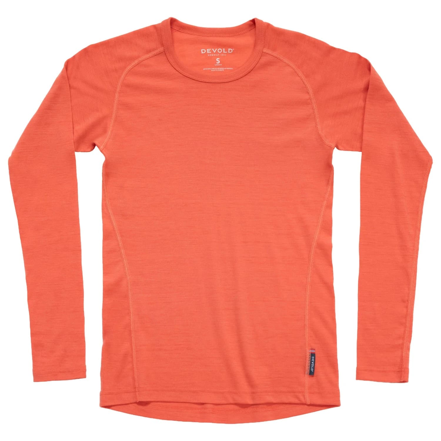 Дамско мериносово термобельо Devold Women's Adventure Merino 190 Shirt Merino shirt - Coral