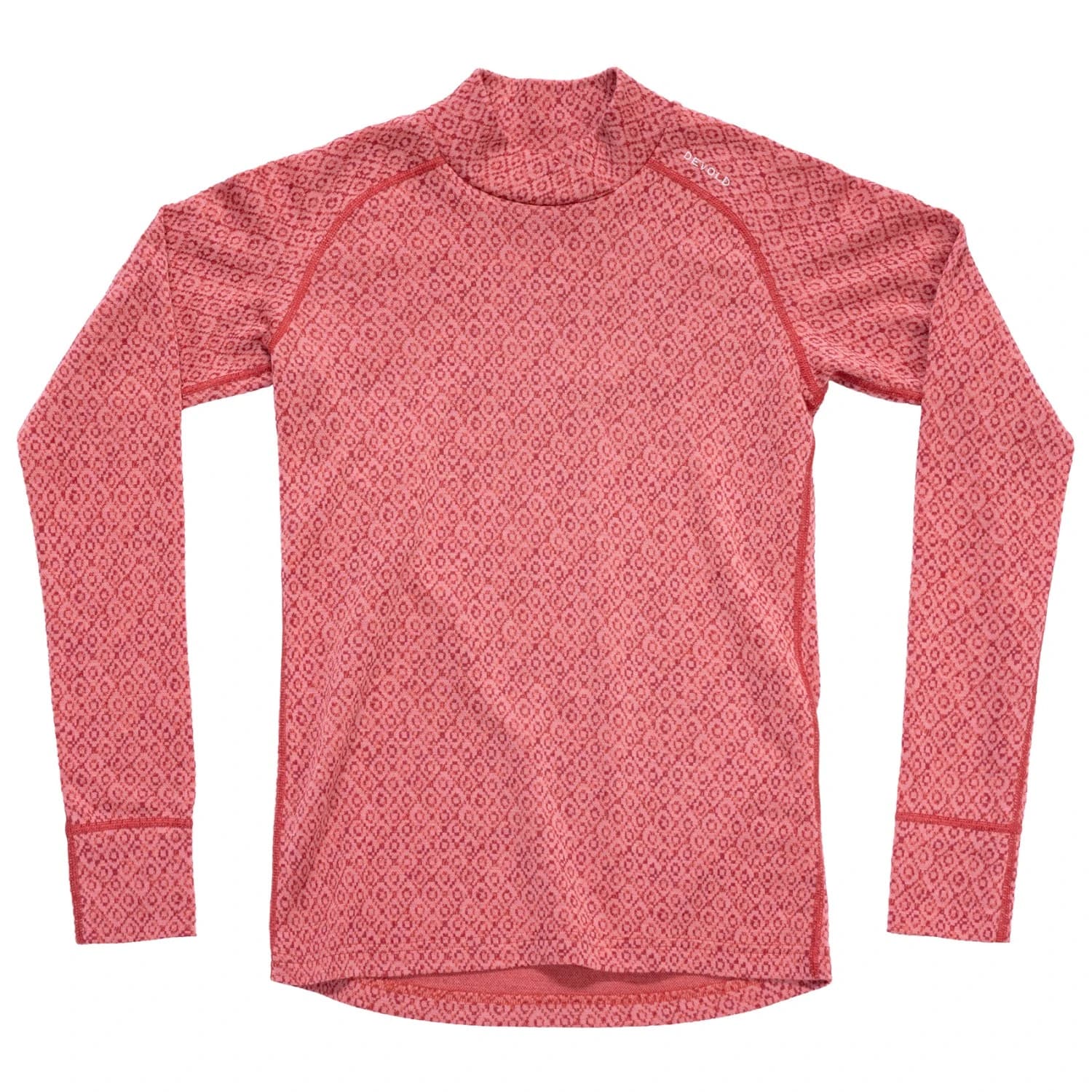 Мериносово термобельо Devold Women's Signature Silk 230 Cross Neck Merino shirt - Apricot
