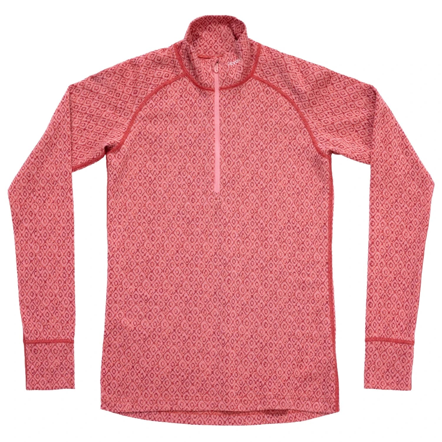 Мериносово термобельо Devold Women's Signature Silk 230 Zip Merino shirt - Apricot