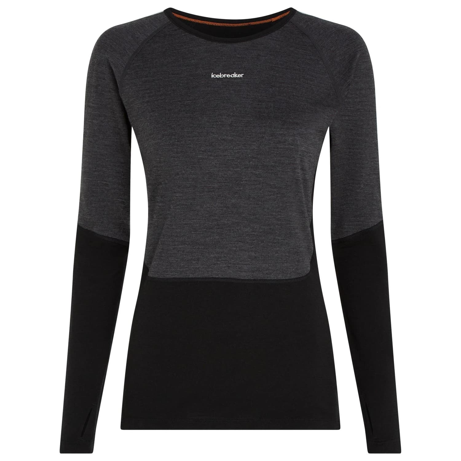 Мериносово термобельо Icebreaker Women's Merino 200 Oasis+ L/S Crewe Merino base layer - Black / Jet Heather / Undyed / Cb